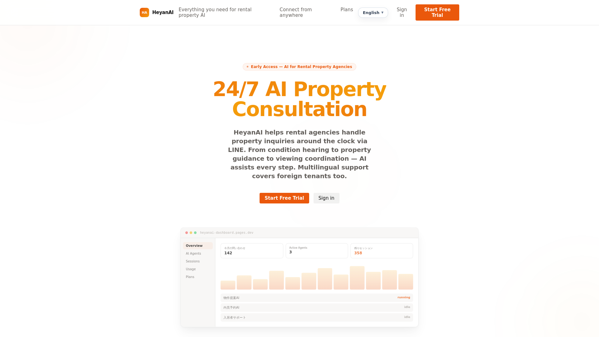 website screenshot of https://heyanai-dashboard.pages.dev/