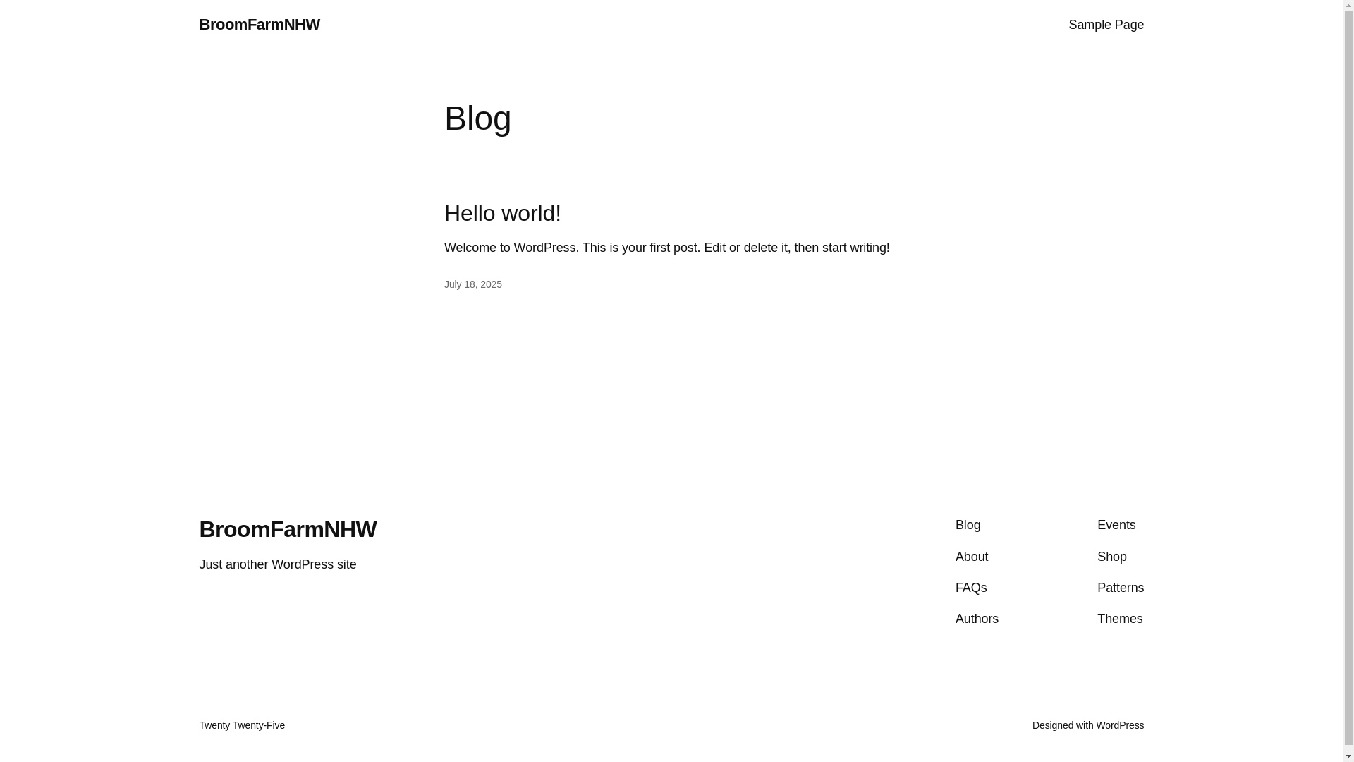 website screenshot of https://broomfarmnhw.org.uk/