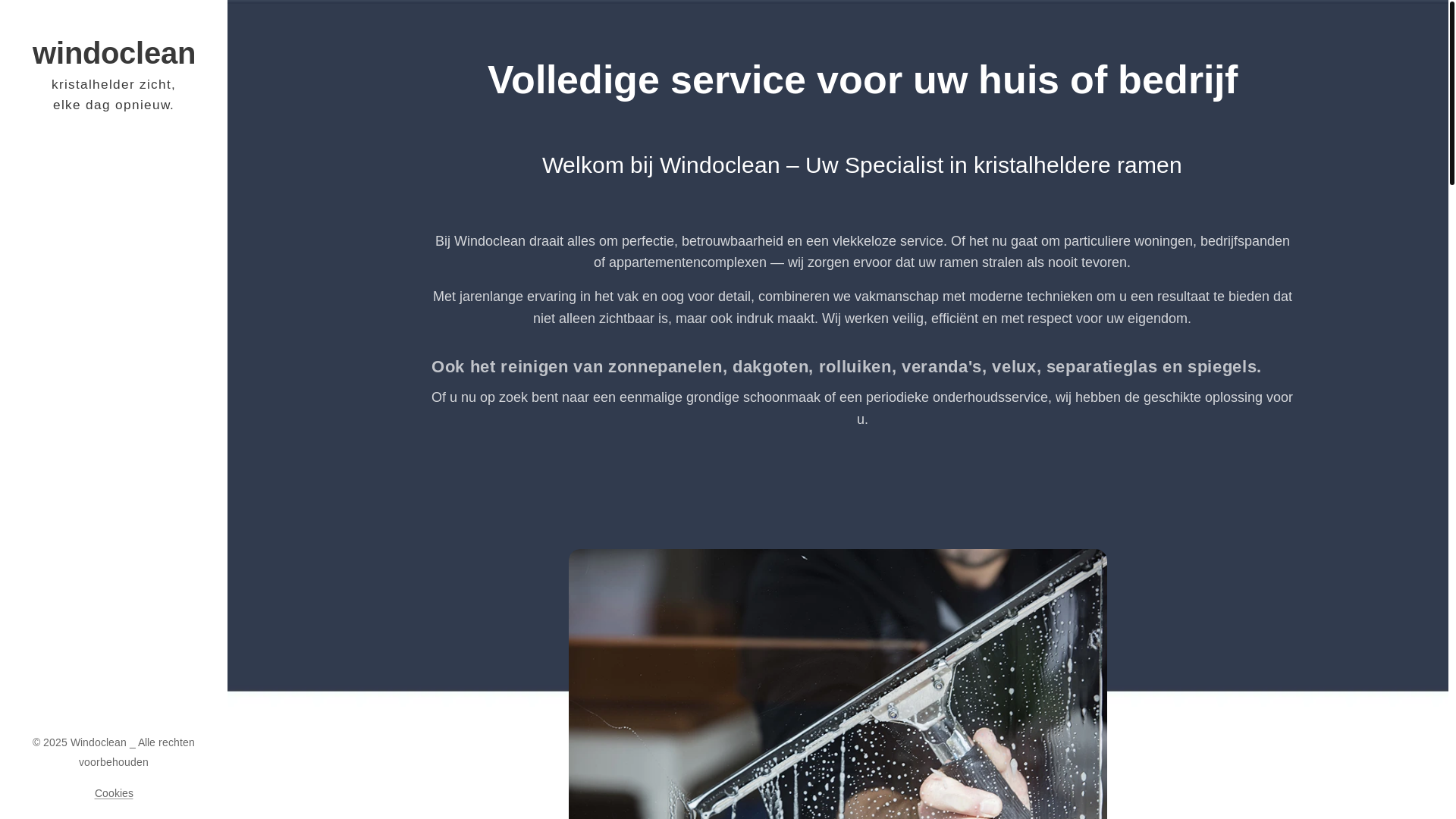 website screenshot of https://windoclean.be/