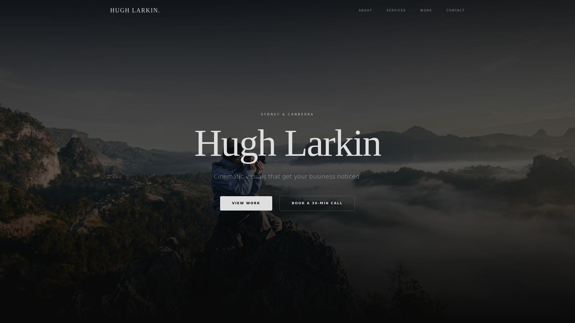 website screenshot of https://hughlarkin.com.au/