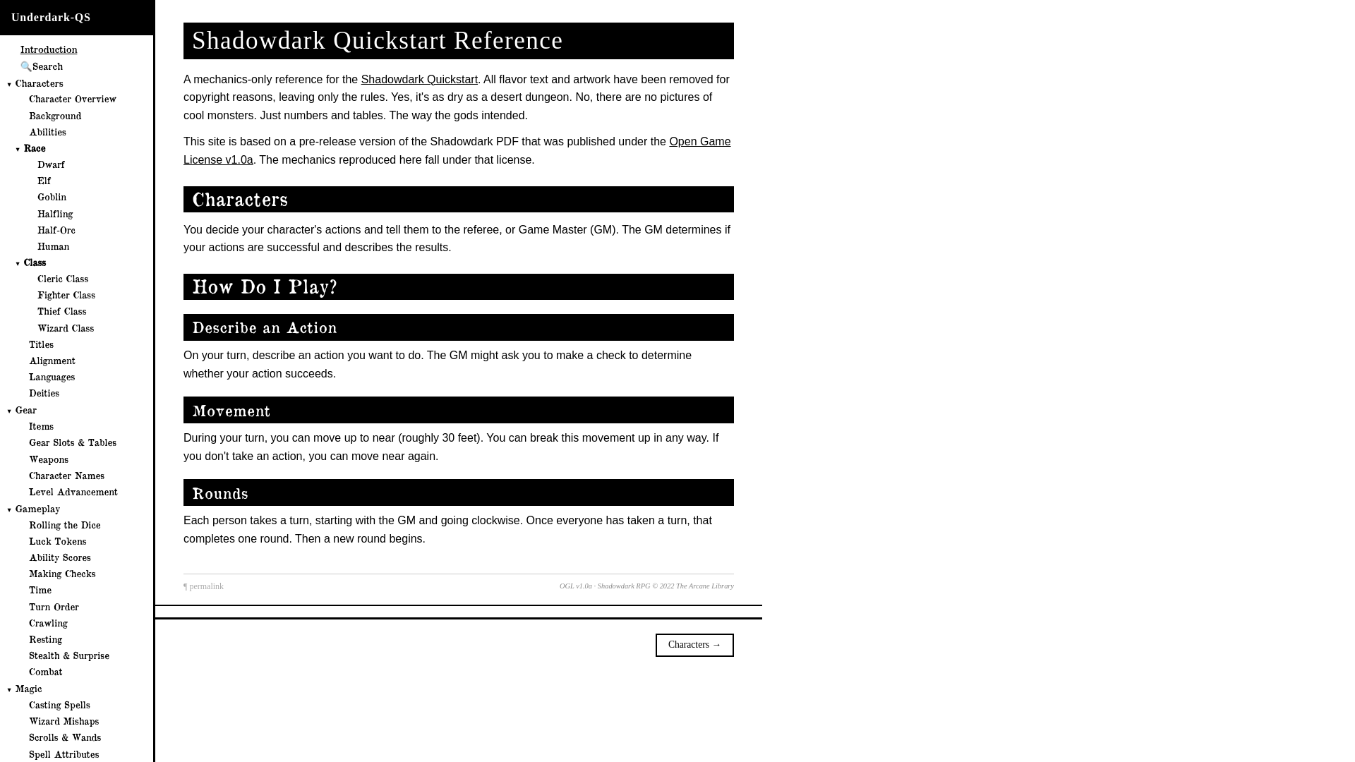 website screenshot of https://underdark-qs.pages.dev/
