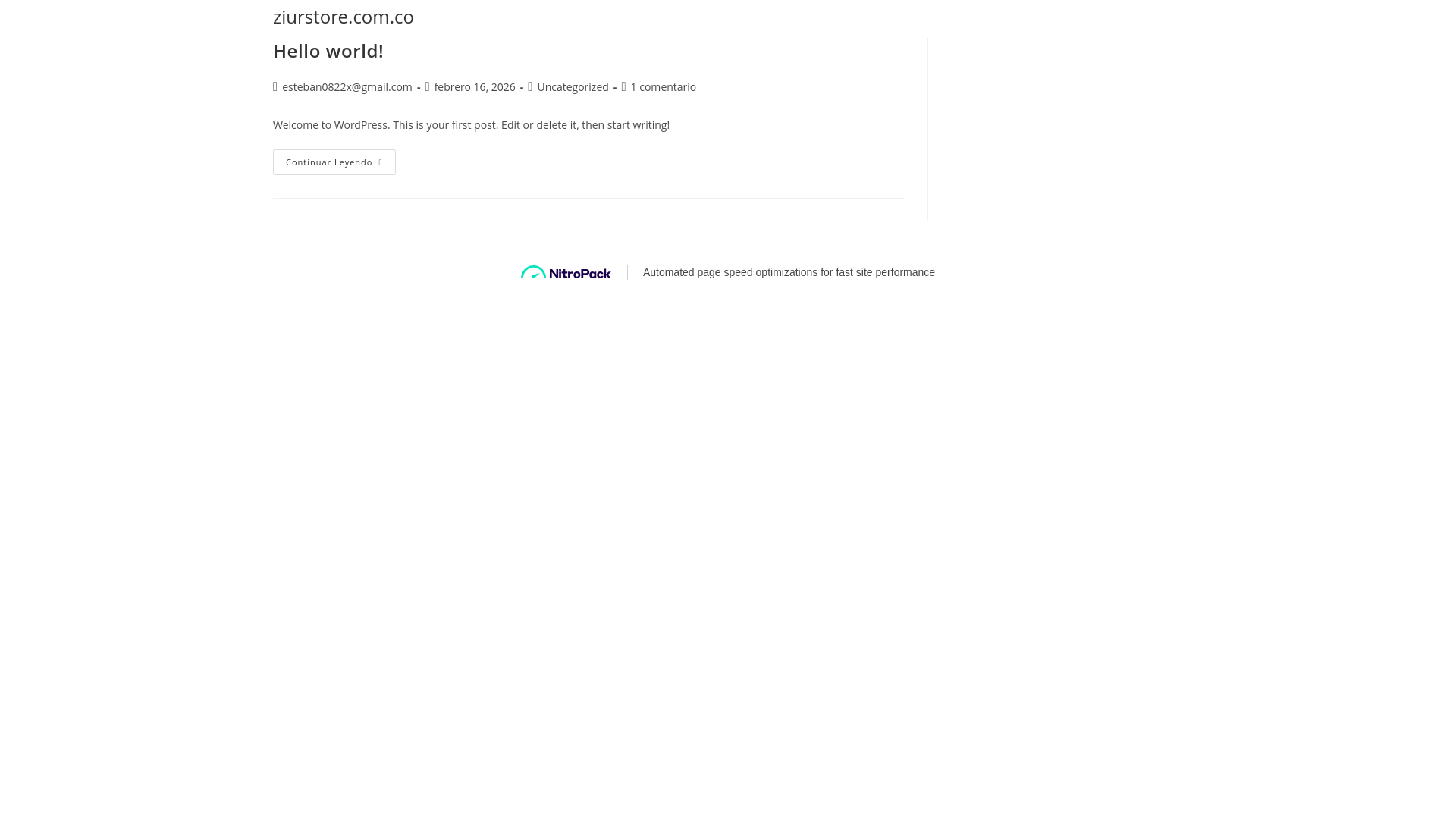 website screenshot of https://ziurstore.com.co/