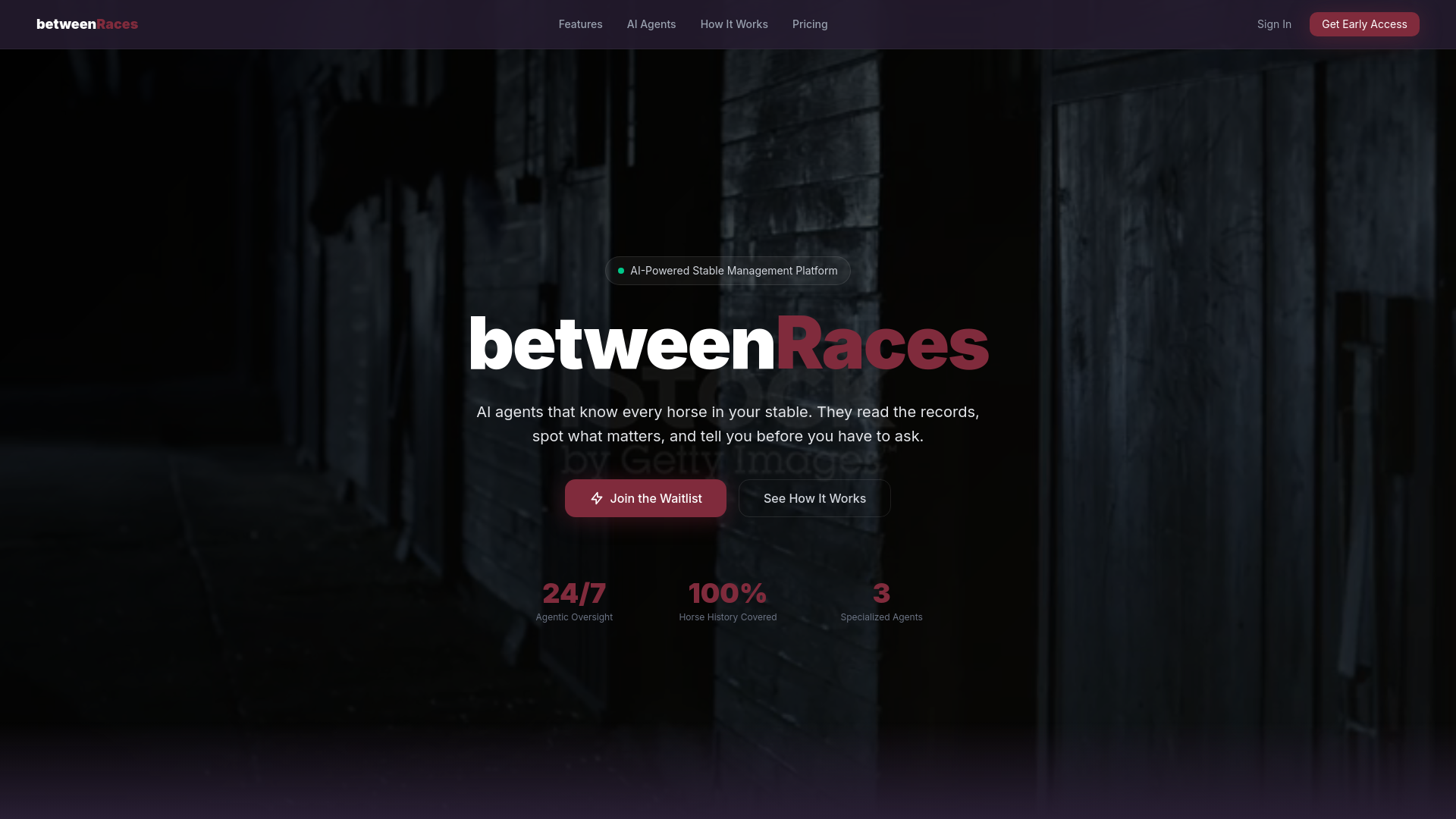 website screenshot of https://betweenraces.io