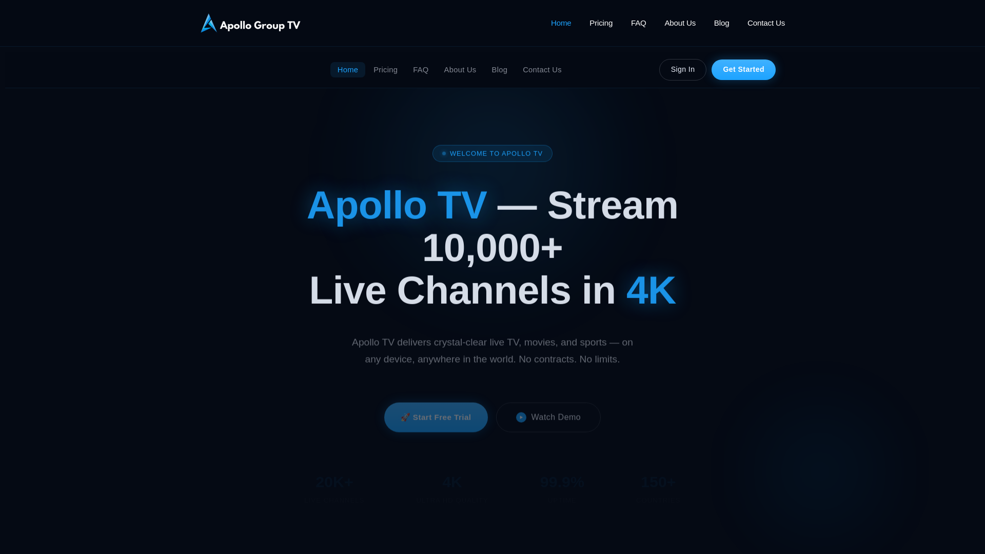 website screenshot of https://apollotv4k.us/