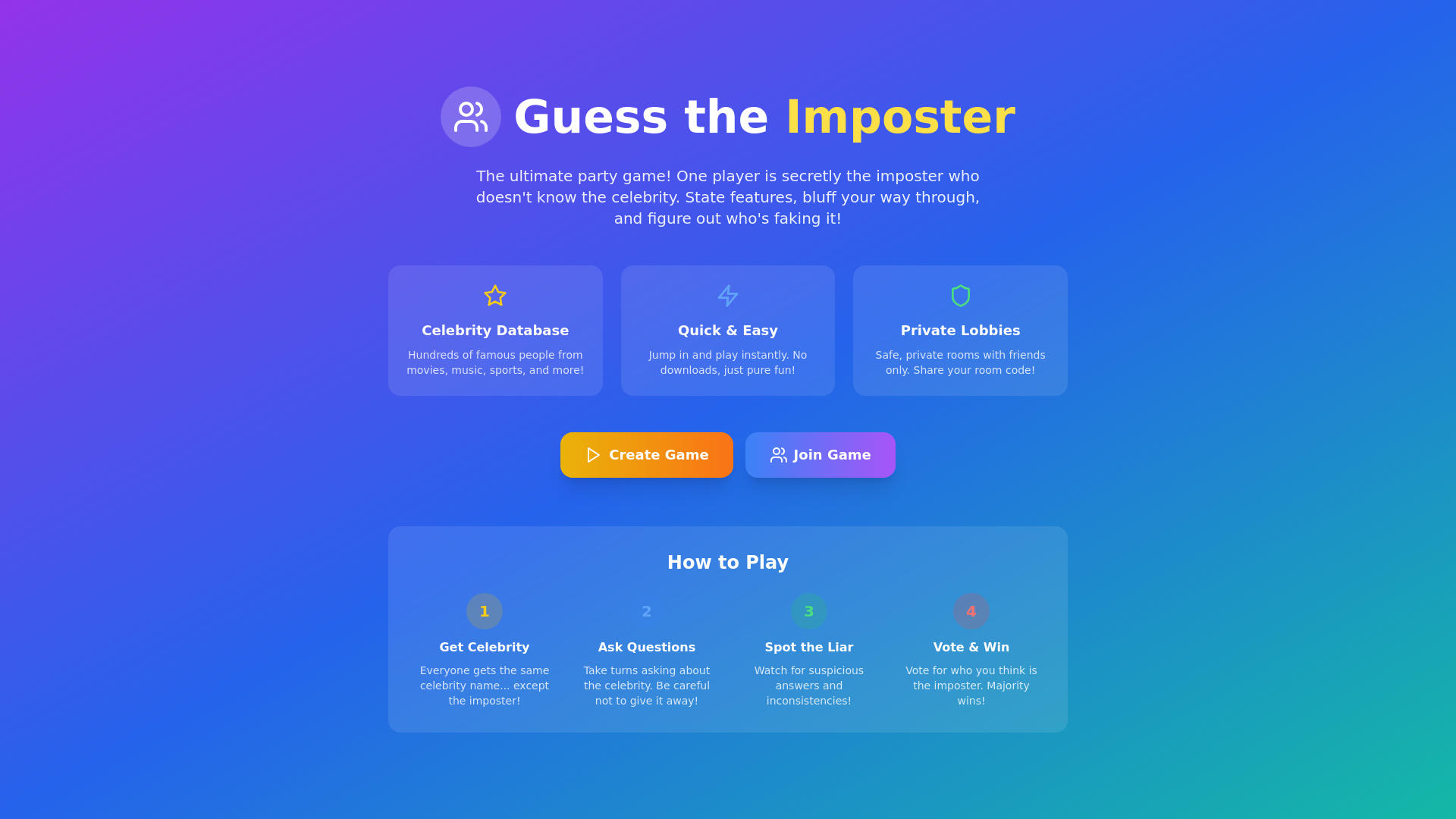website screenshot of https://guesstheimposter.com/