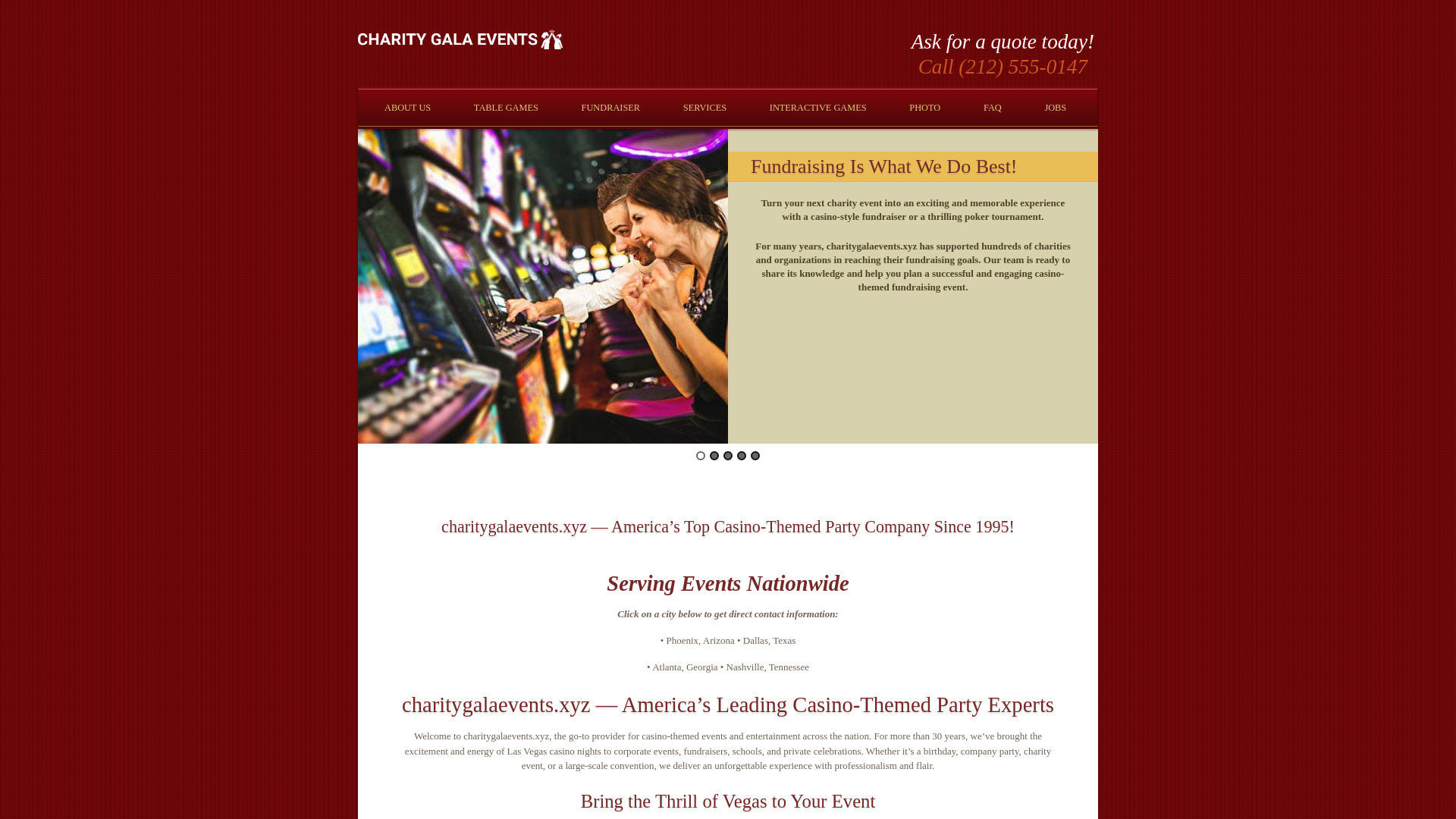 website screenshot of https://charitygalaevents.xyz/