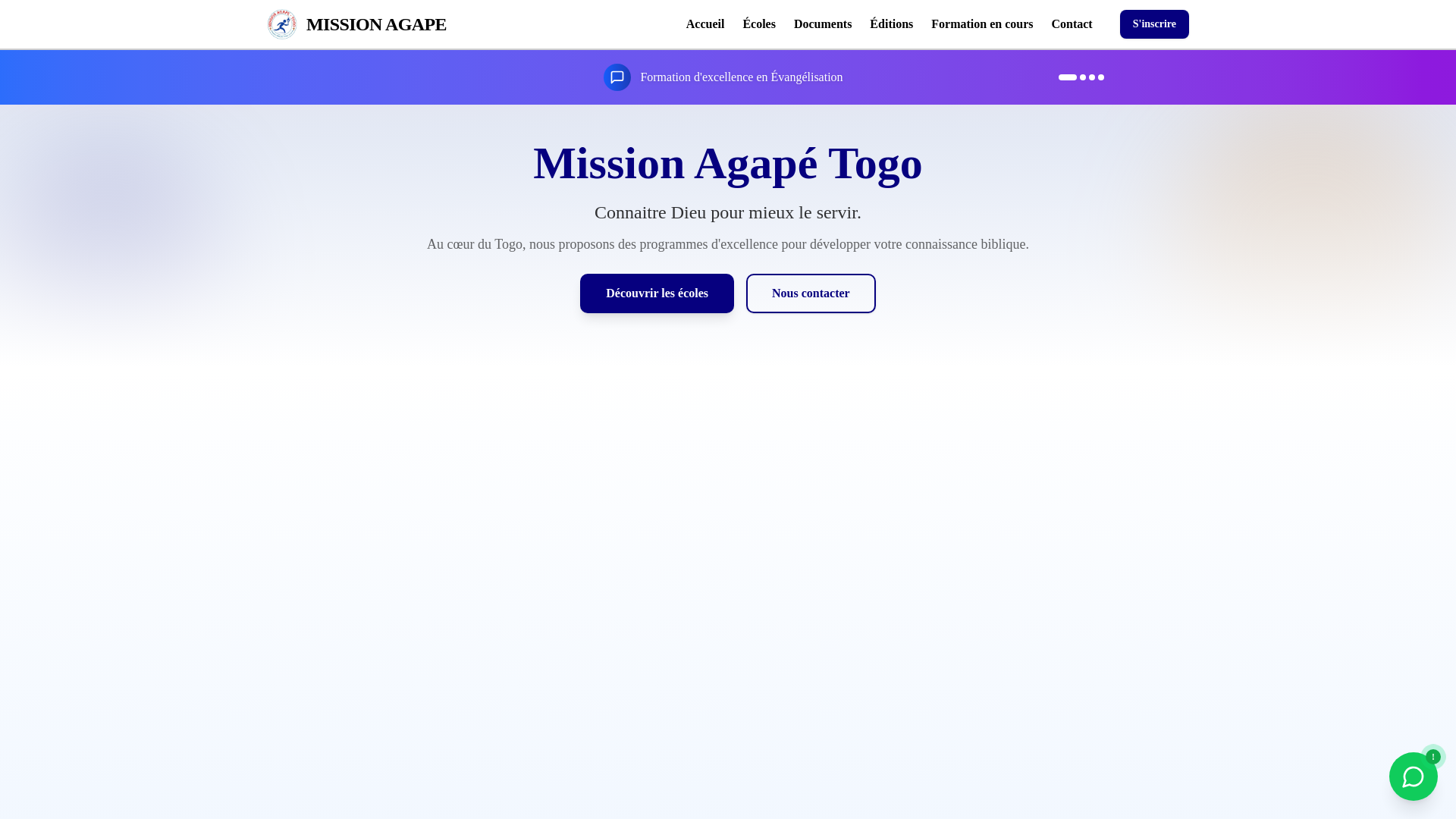 website screenshot of https://missionagape-tg.com/