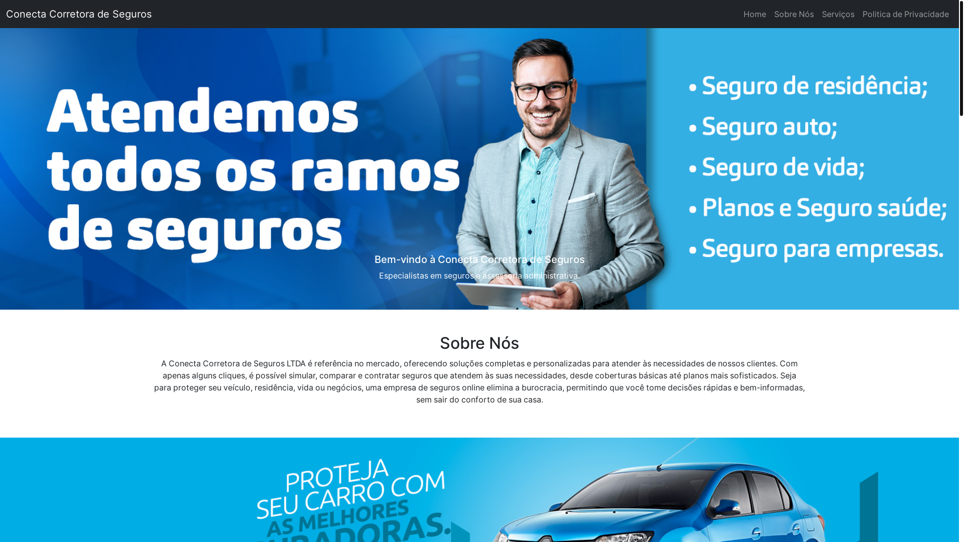 website screenshot of https://conectacorretoras.com/