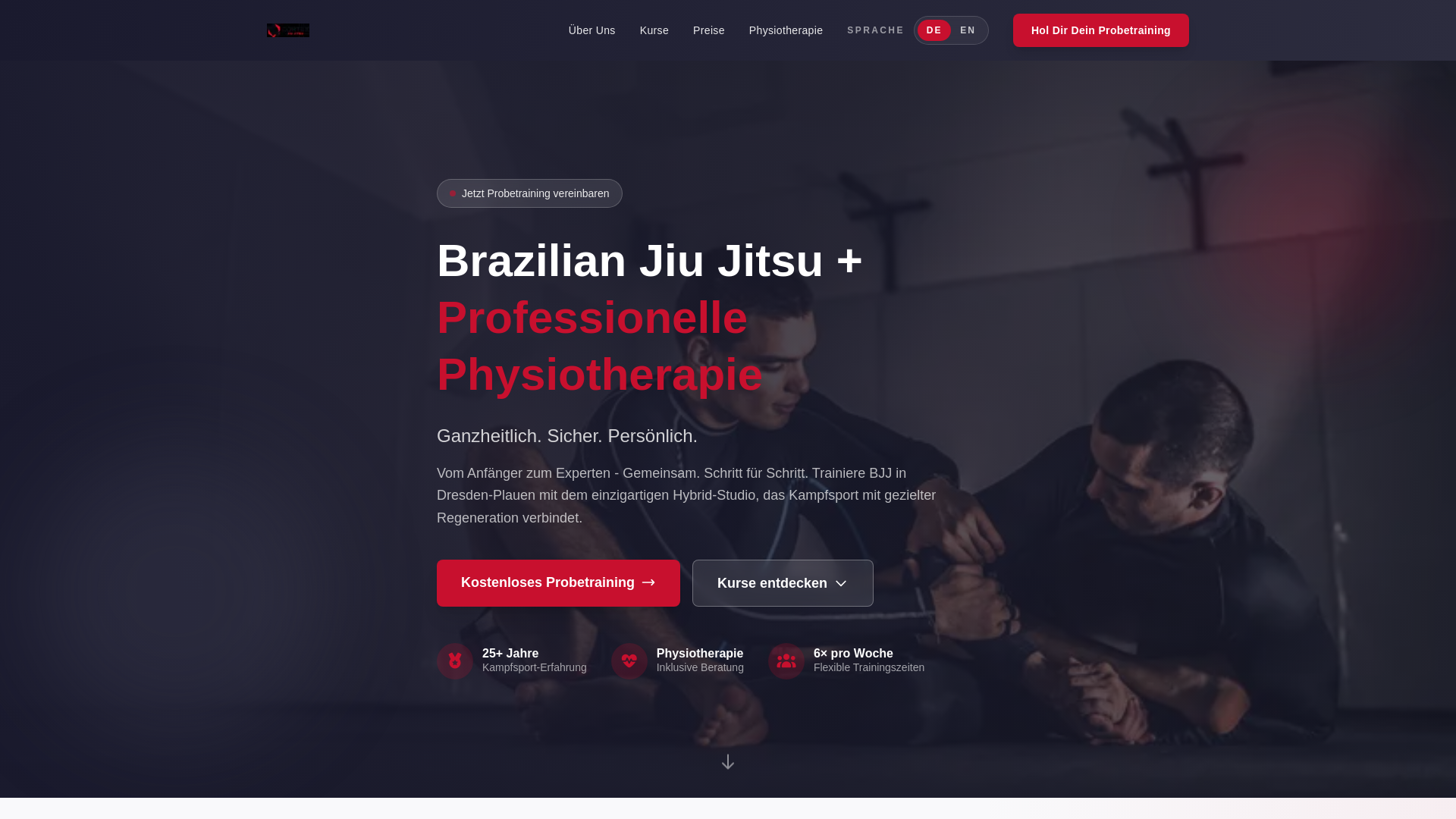 website screenshot of https://cortex-bjj.de/