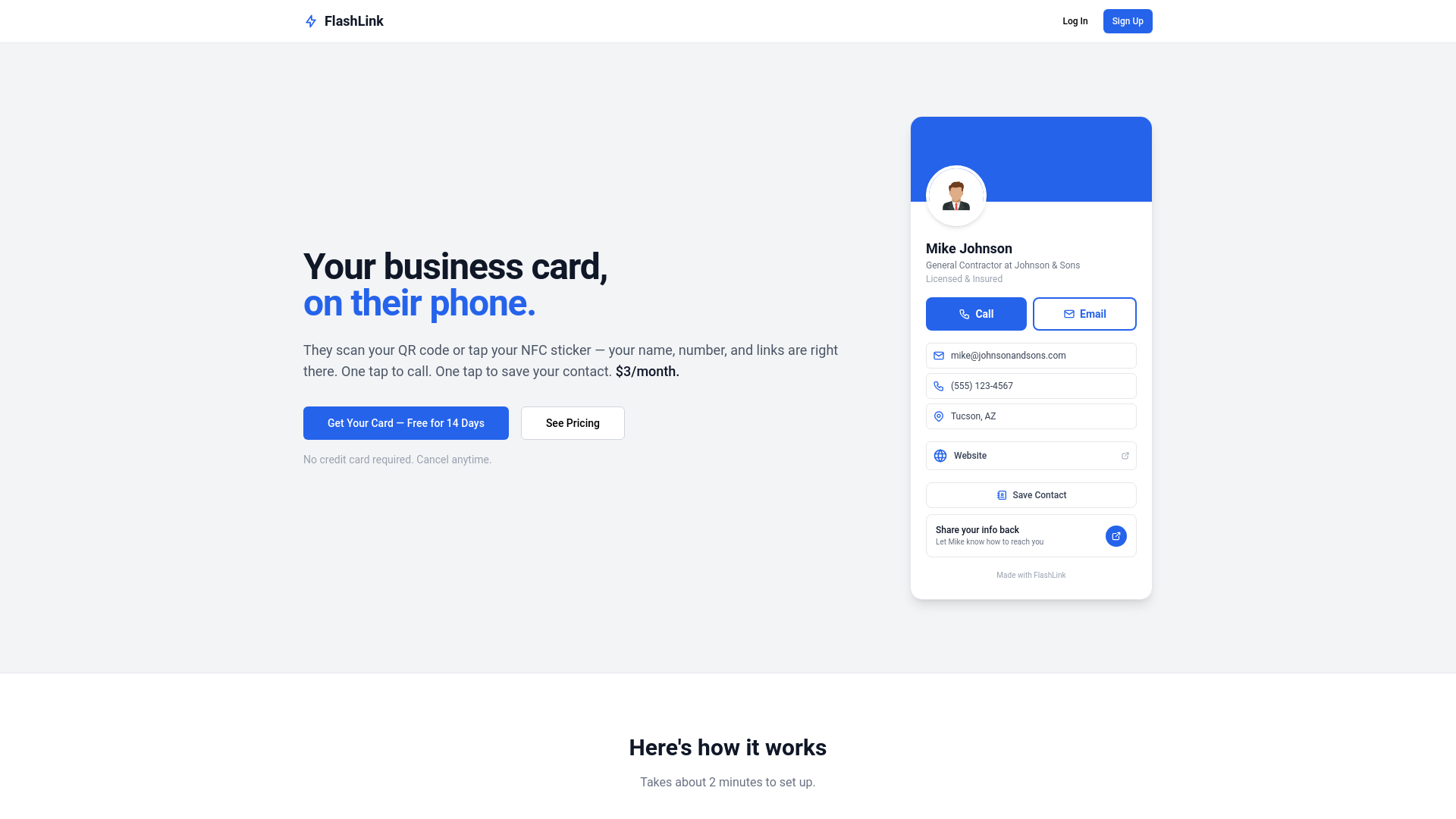 website screenshot of https://flashlink.pages.dev/