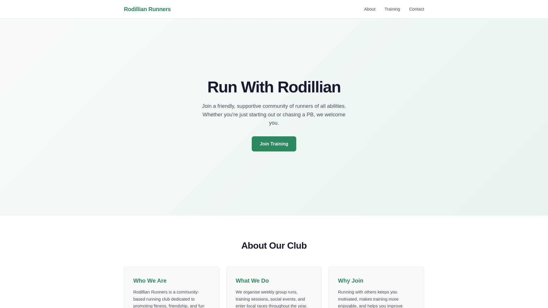website screenshot of https://rodillian-runners.pages.dev/