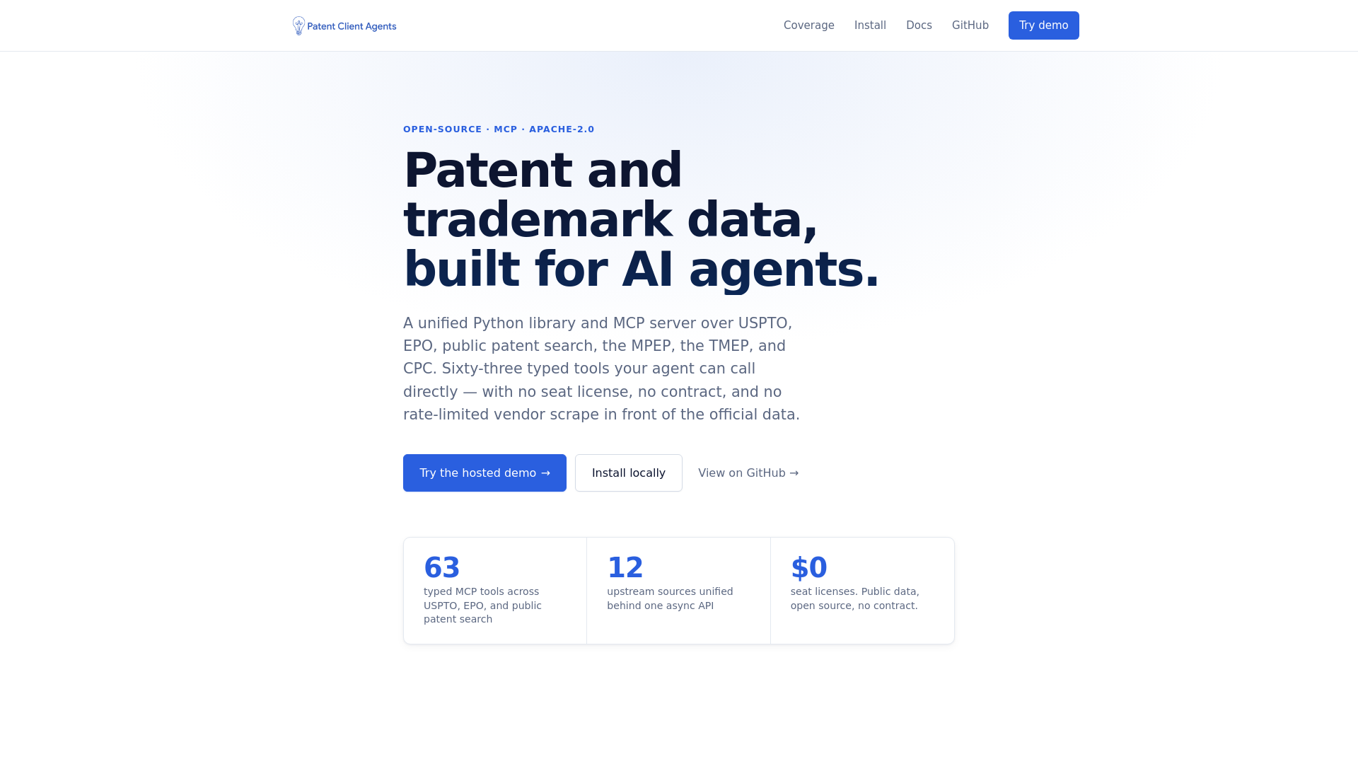 website screenshot of https://patentclient-web.pages.dev/