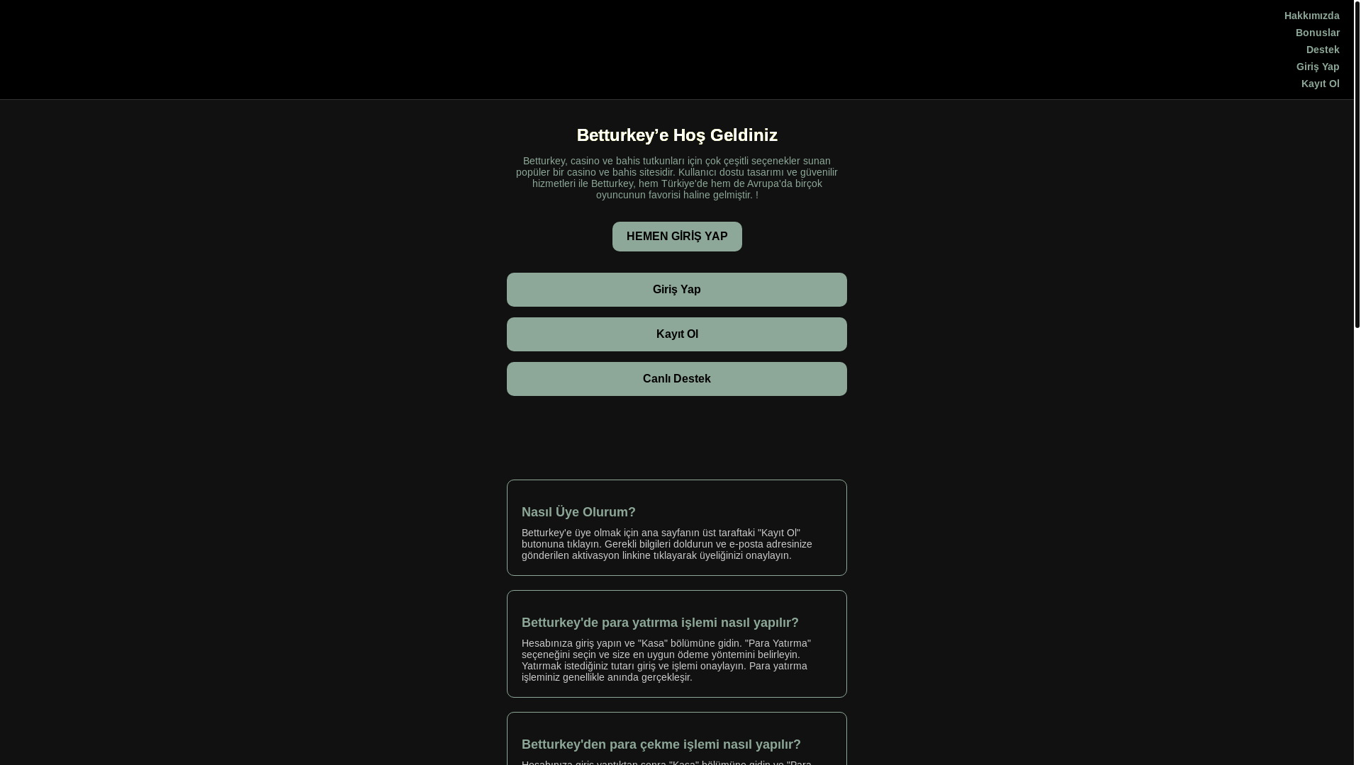 website screenshot of https://betturkey-gunceladres.com/