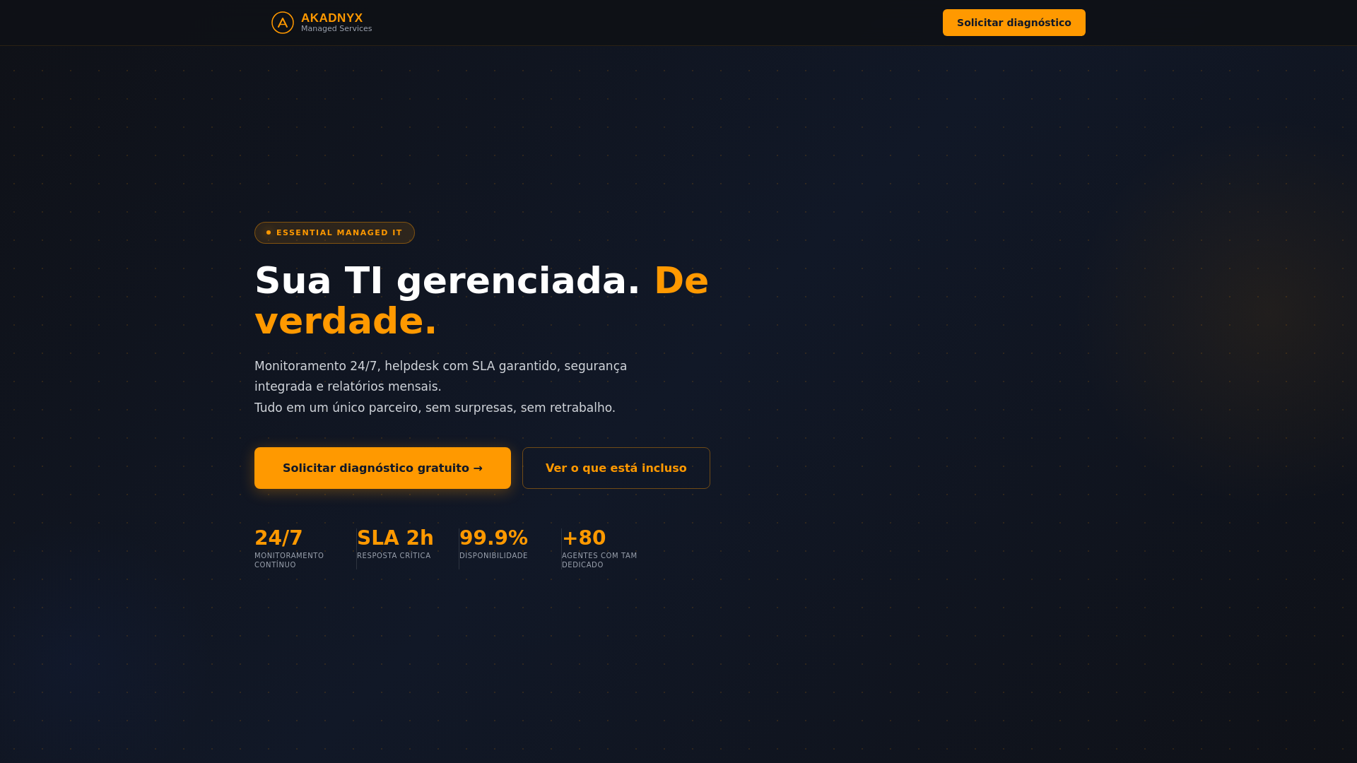 website screenshot of https://essential-msp-onepager.pages.dev/