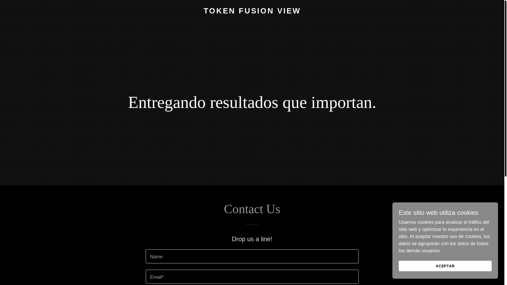 website screenshot of https://tokenfusionview.com/
