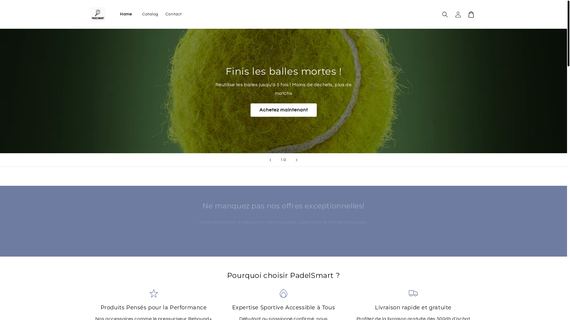 website screenshot of https://padelsmart.shop/