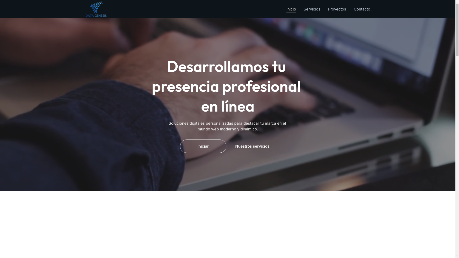 website screenshot of https://datagenesis.com.mx/