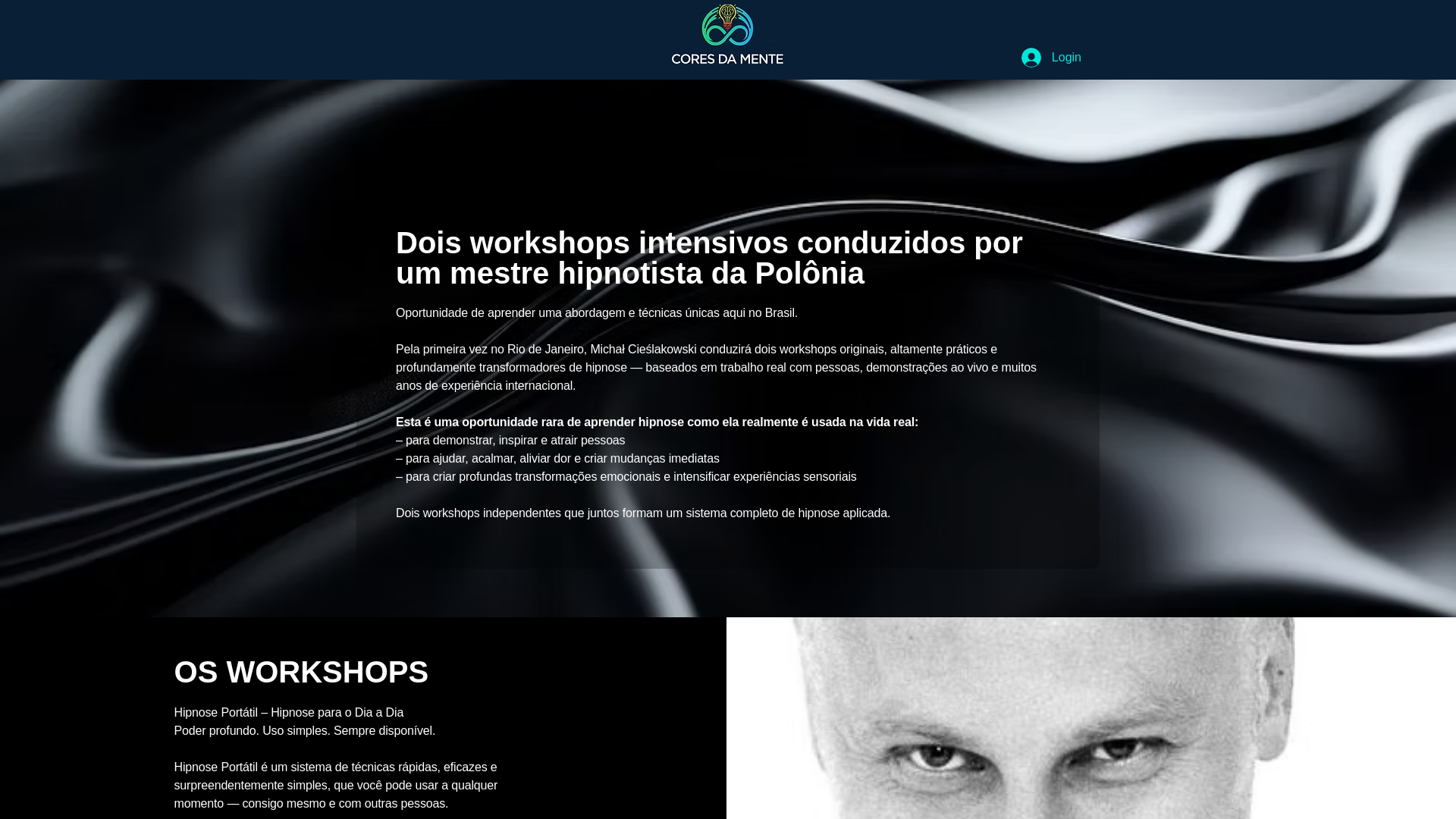 website screenshot of https://coresdamente.net