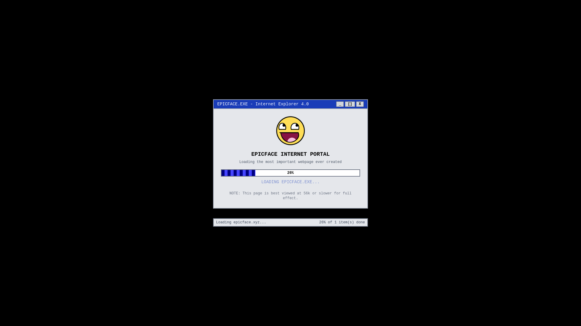 website screenshot of https://epicfaceonpumpfun.xyz/