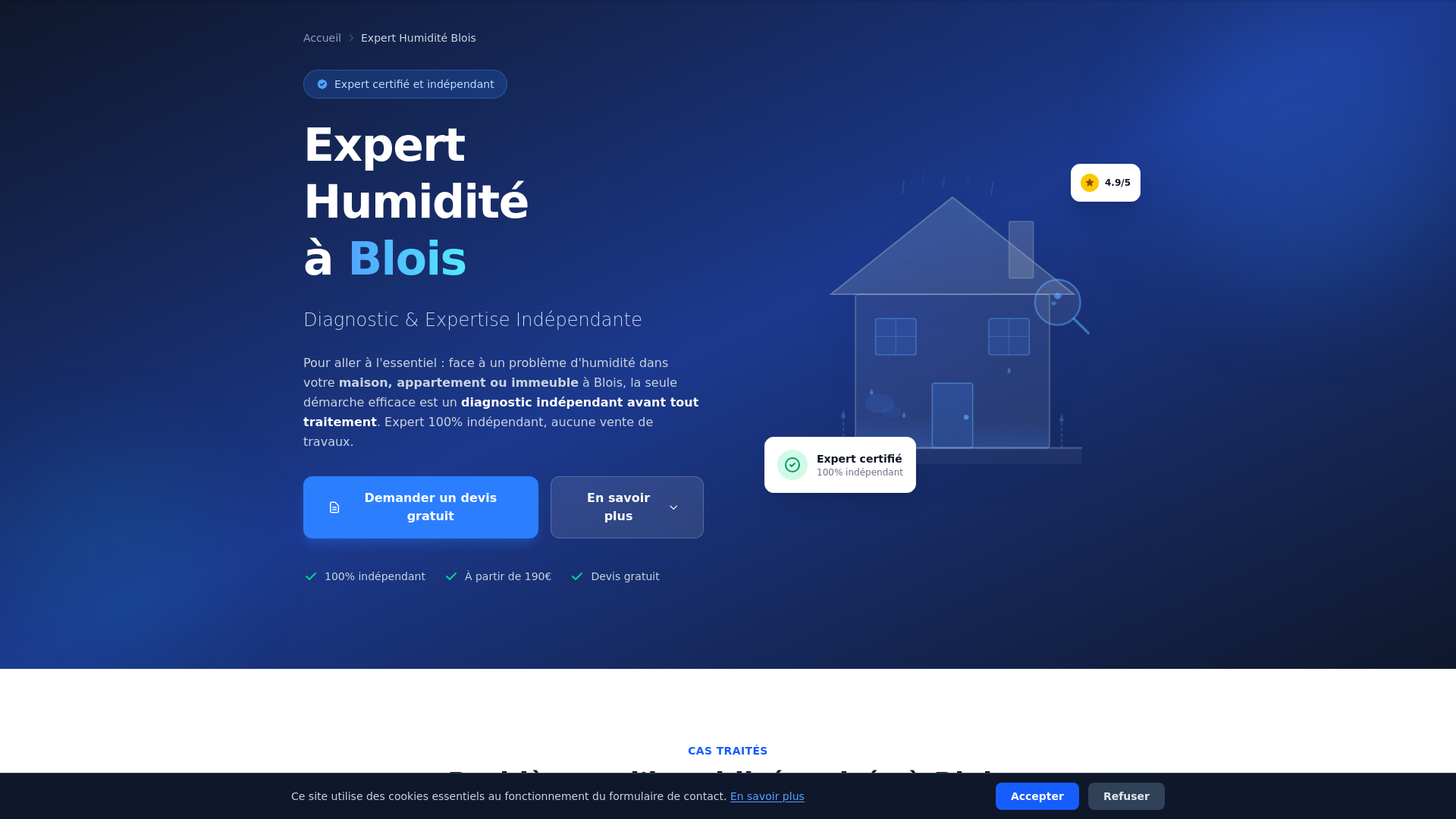website screenshot of https://expert-humidite-blois.pages.dev/