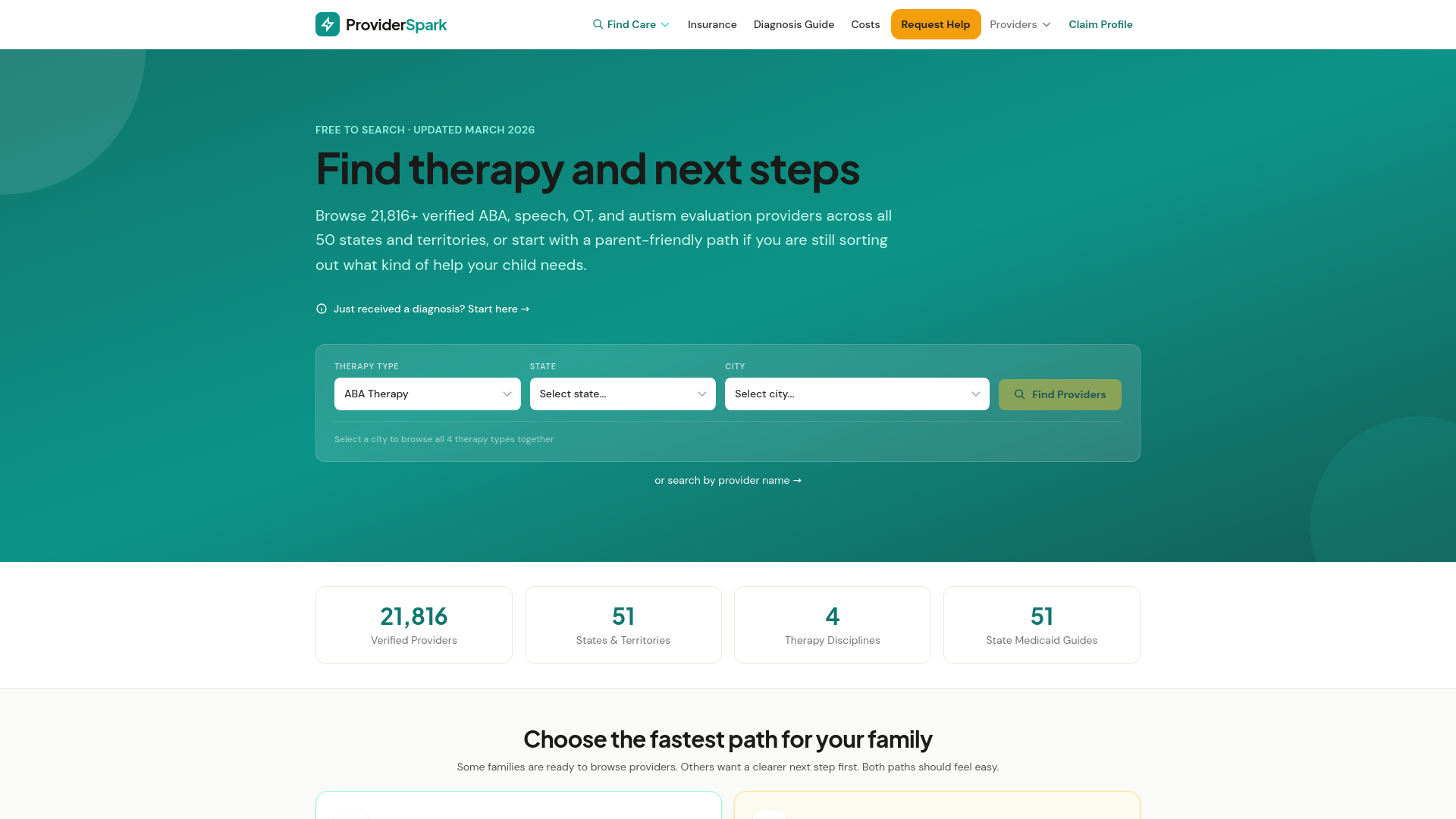 website screenshot of https://gettherapycollaboration.com