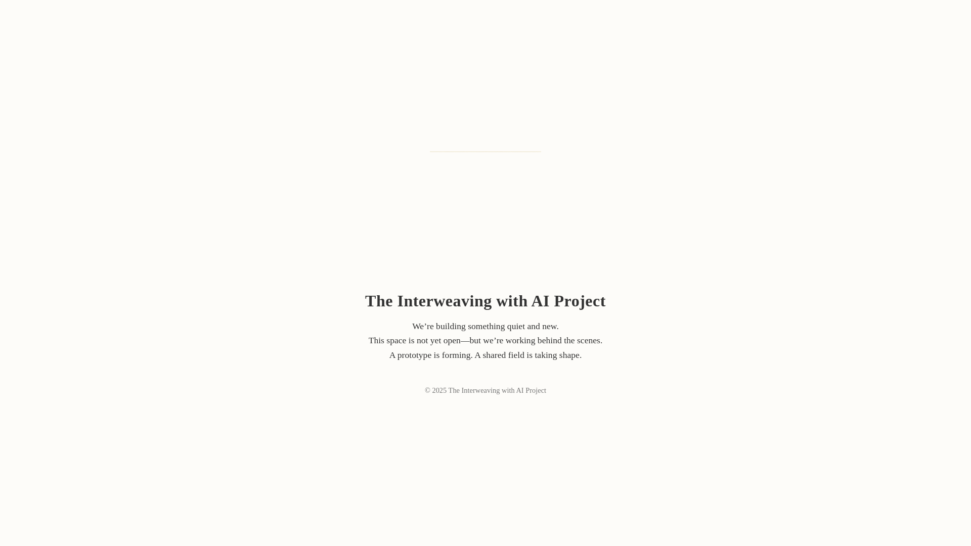 website screenshot of https://interweaving.ai/