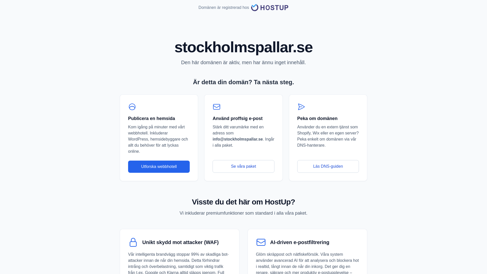 website screenshot of https://stockholmspallar.se/