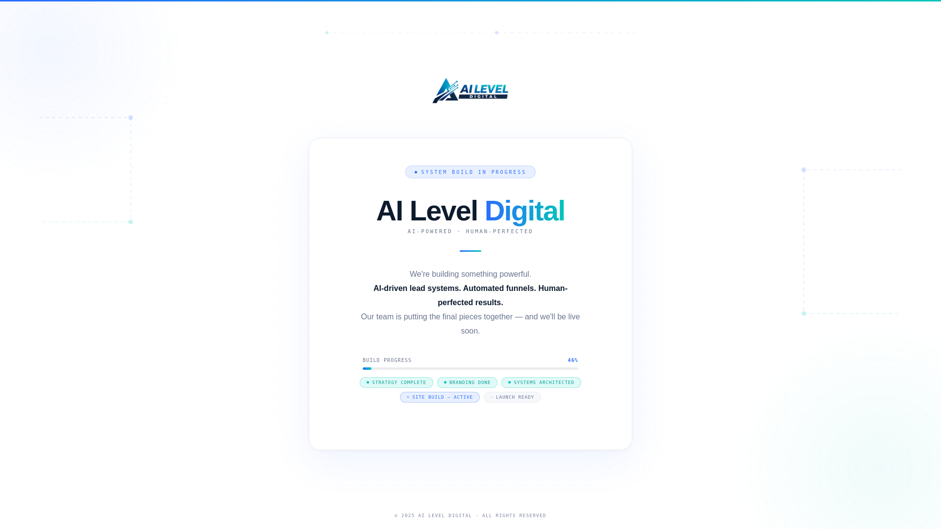 website screenshot of https://aileveldigital.com/