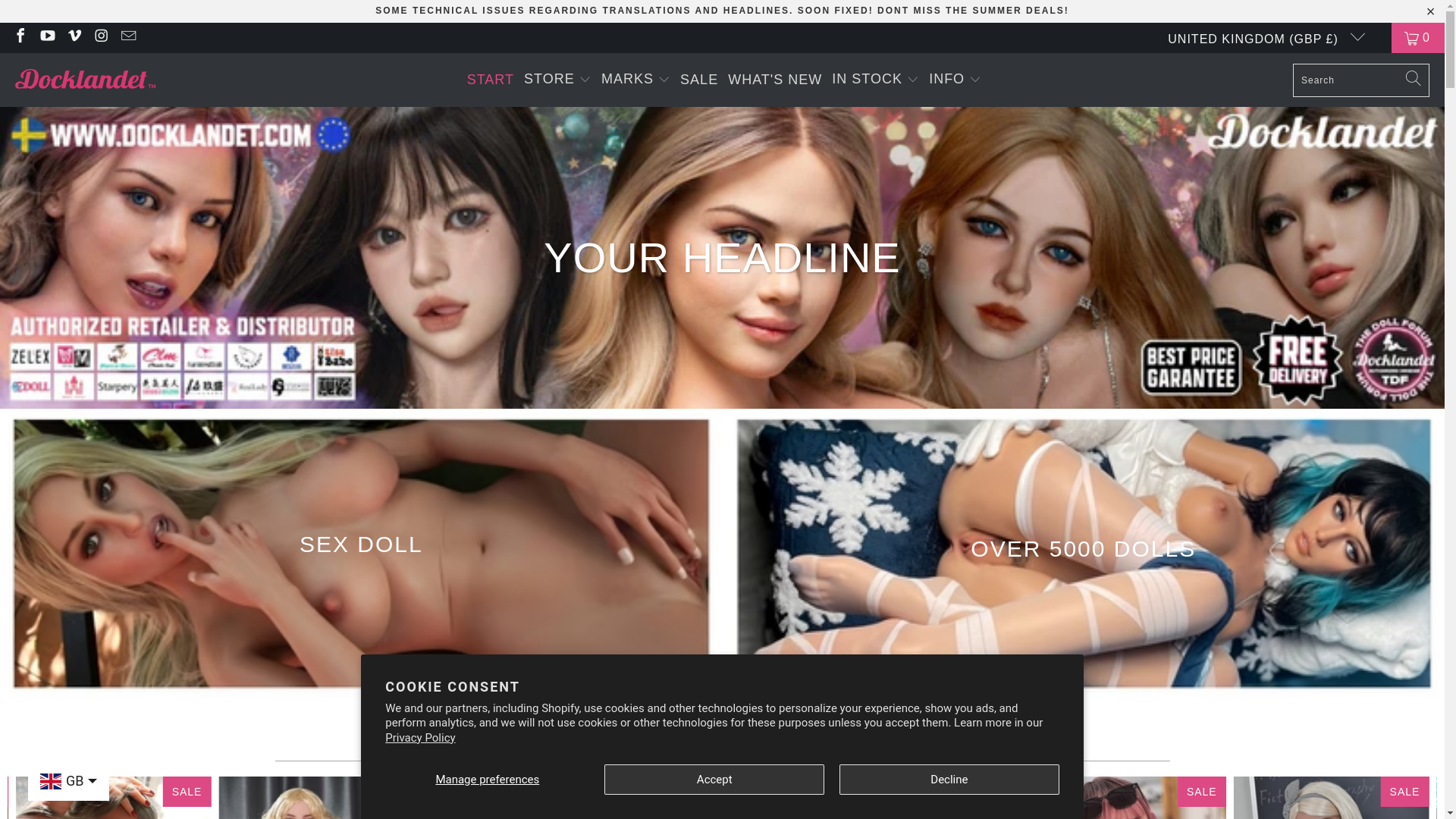 website screenshot of https://docklandet.cz/