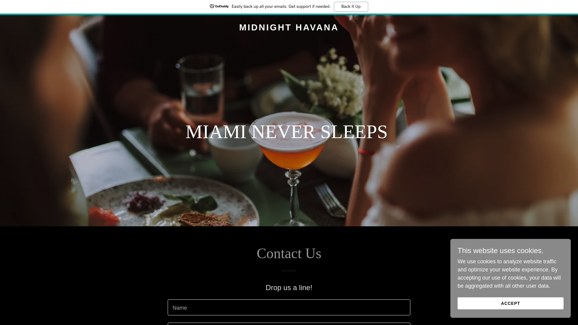 website screenshot of https://midnighthavana.com/
