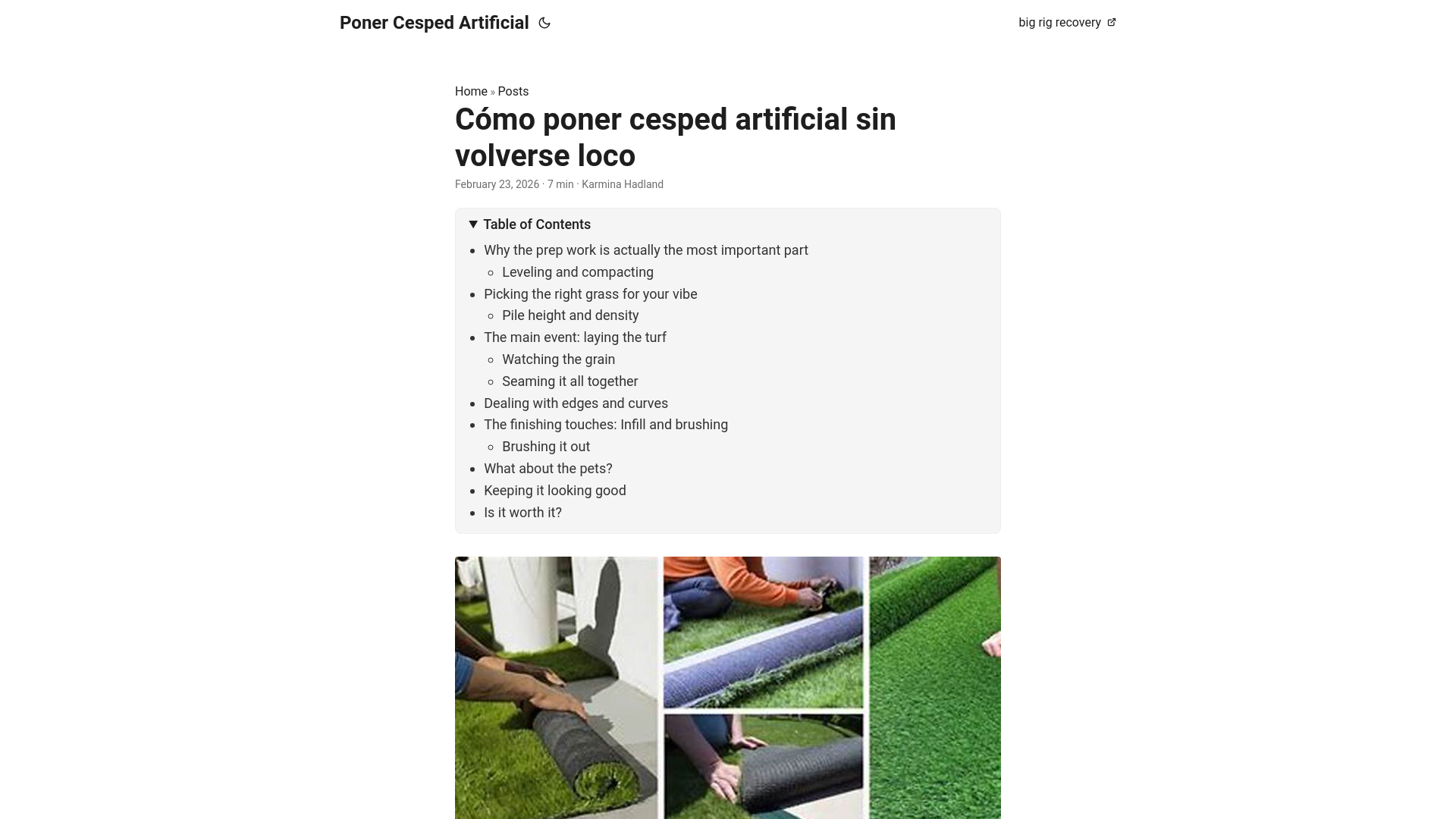 website screenshot of https://poner-cesped-artificial.pages.dev/