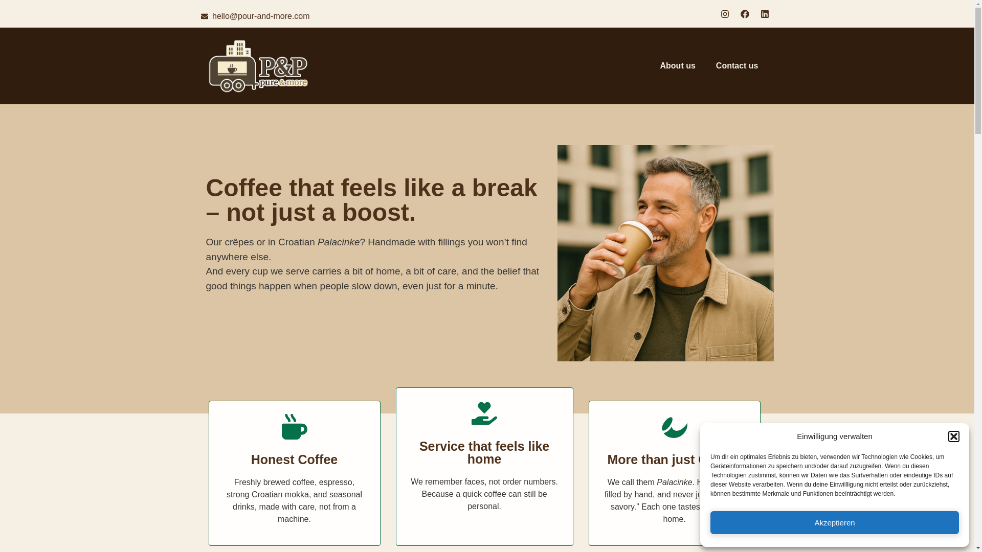 website screenshot of https://pour-and-more.com/