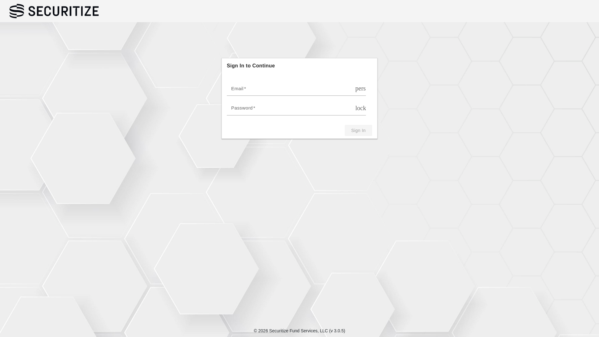 website screenshot of https://portal.securitize.io