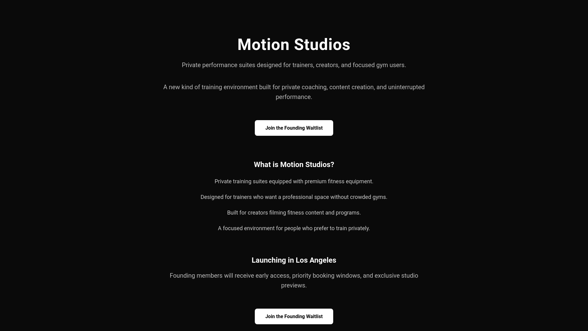 website screenshot of https://motionstudiosfitness.com/