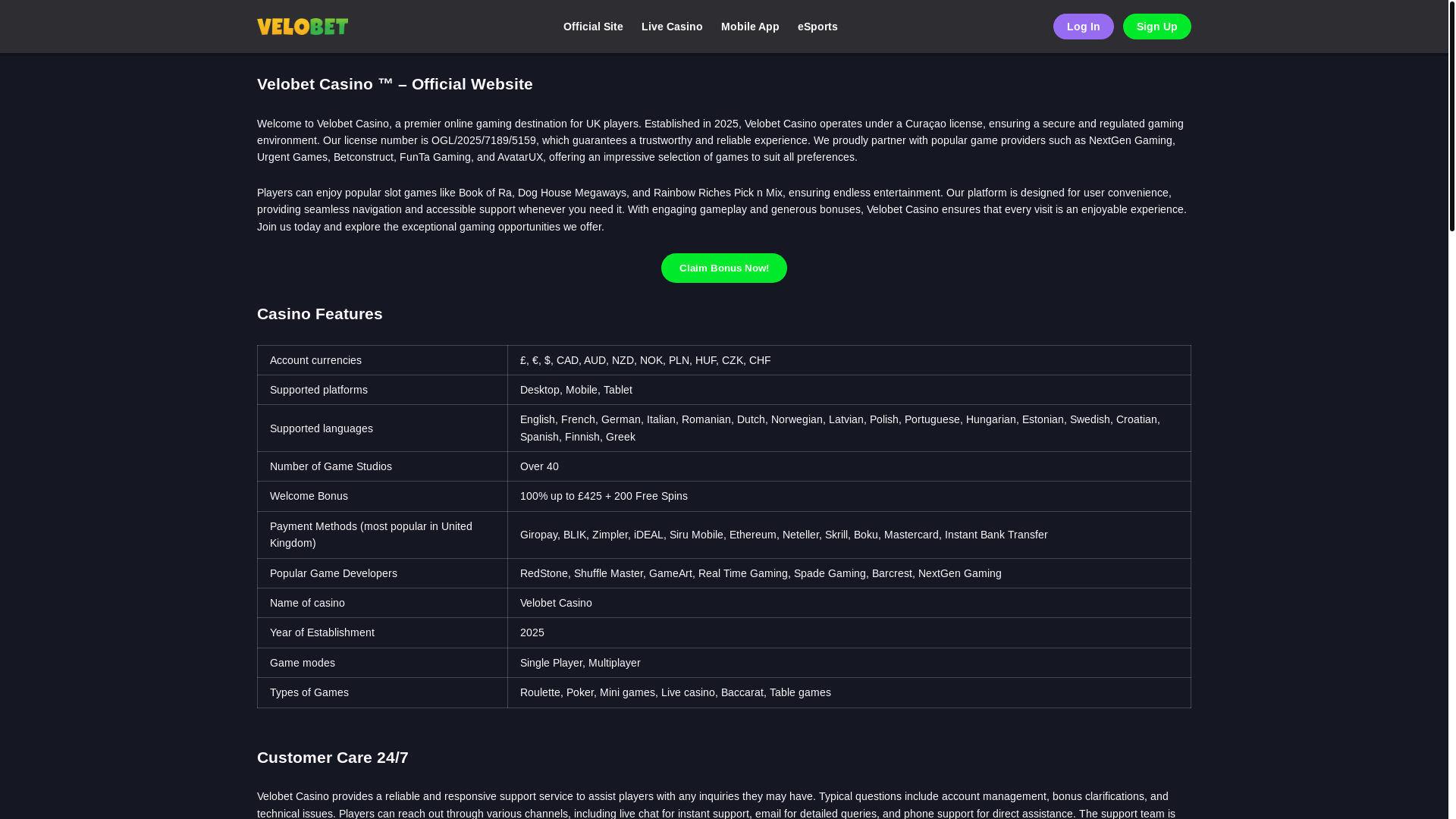 website screenshot of https://velobet-casino-org-uk.pages.dev/