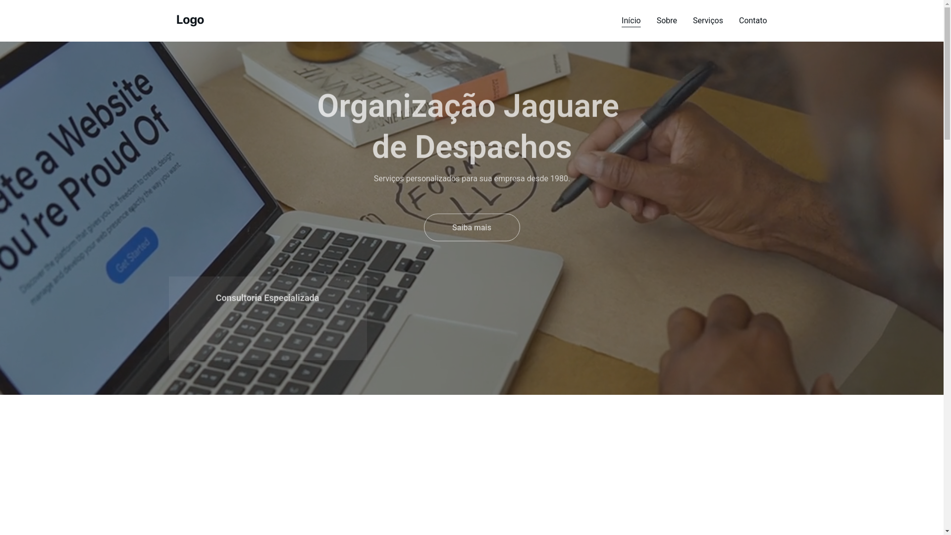 website screenshot of https://organizacaojaguarededespachosltda.shop/