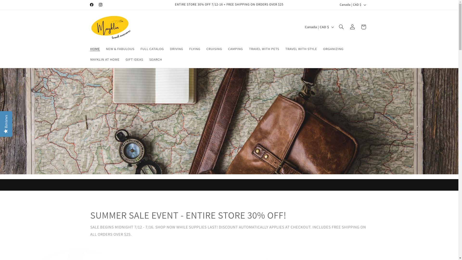 website screenshot of https://mayklintravelandhome.com/
