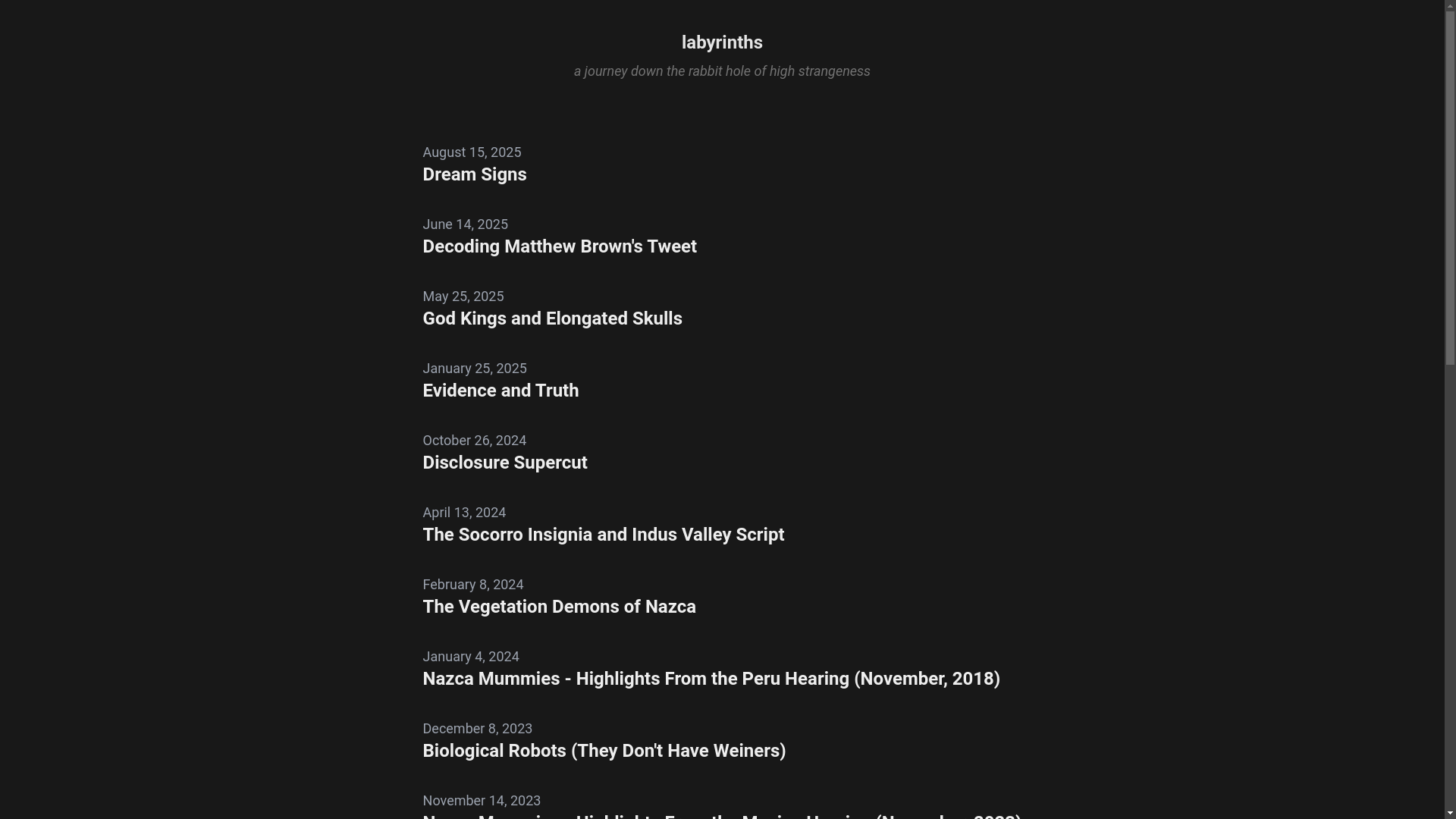 website screenshot of https://strangeuniverse.pages.dev/