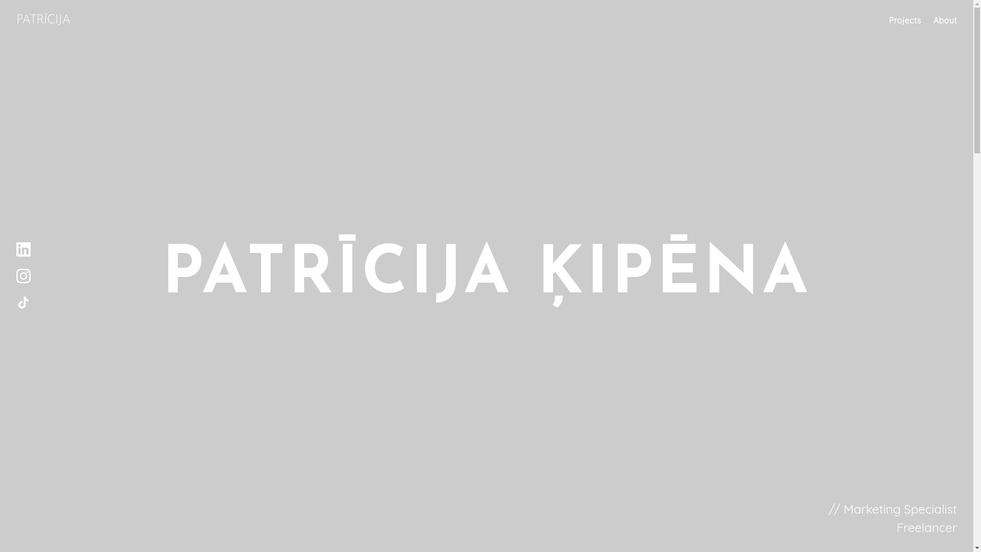 website screenshot of https://patricijakipena.id.lv/