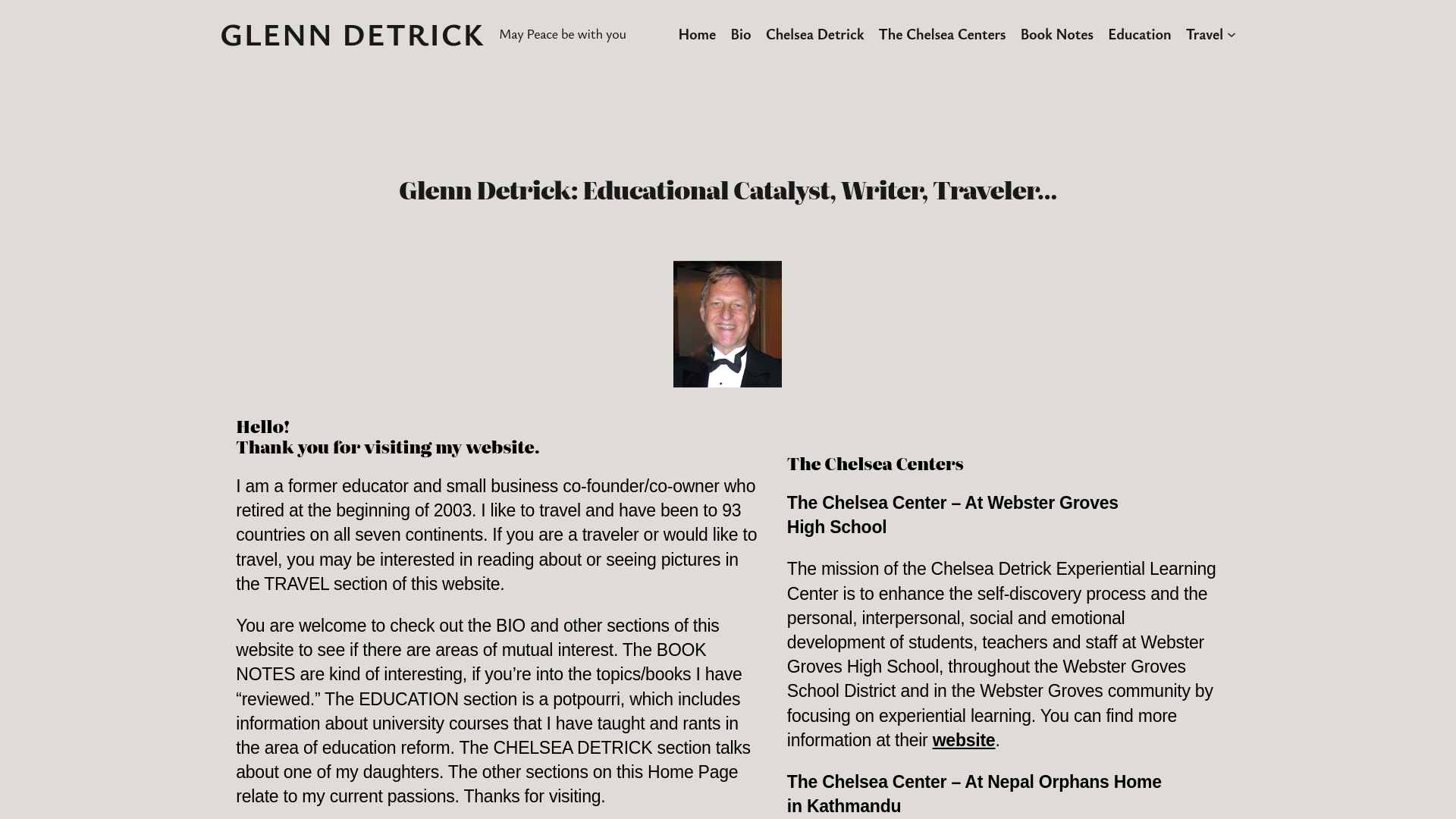 website screenshot of https://www.gdetrick.org/