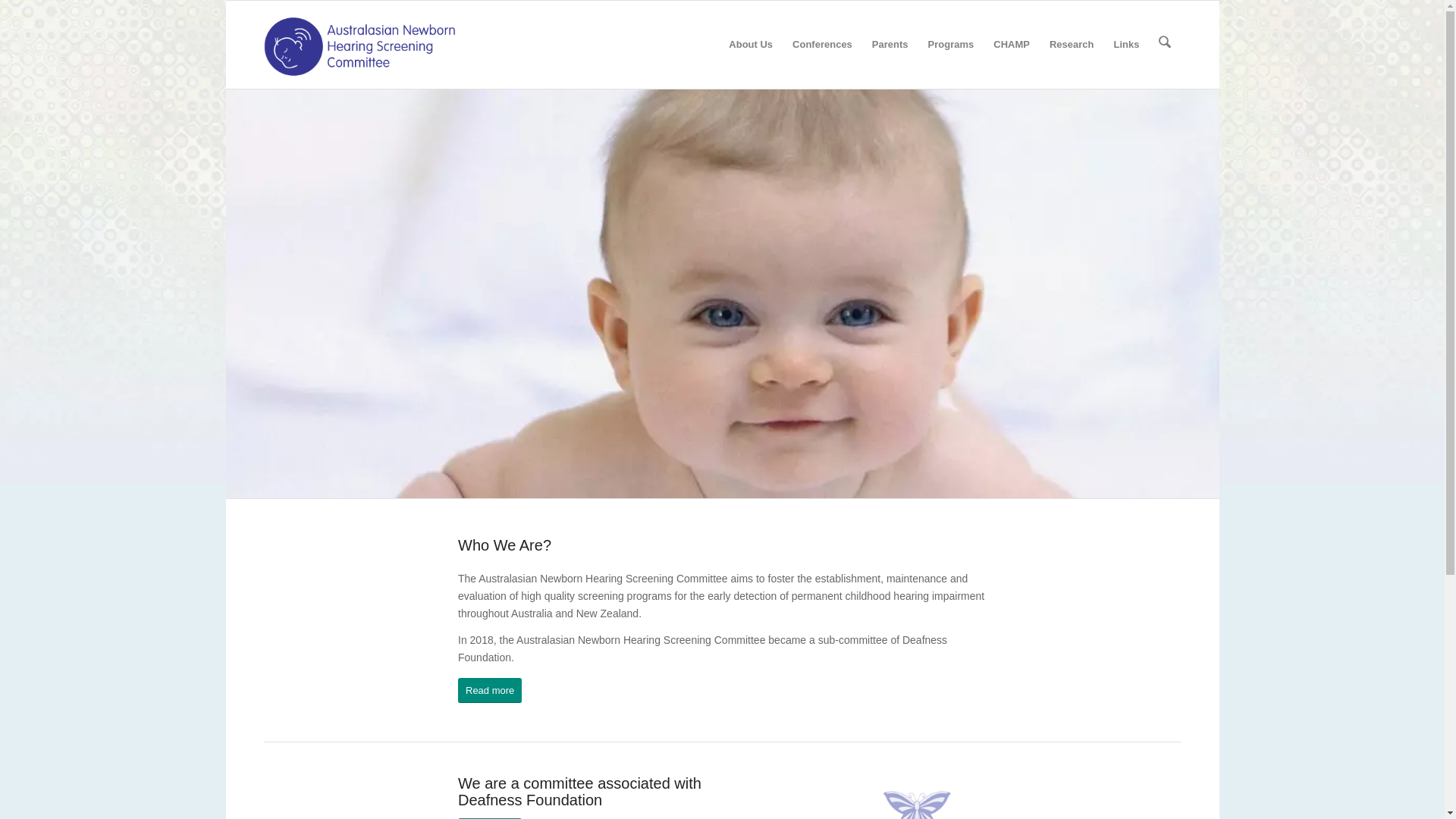 website screenshot of https://newbornhearingscreening.au/