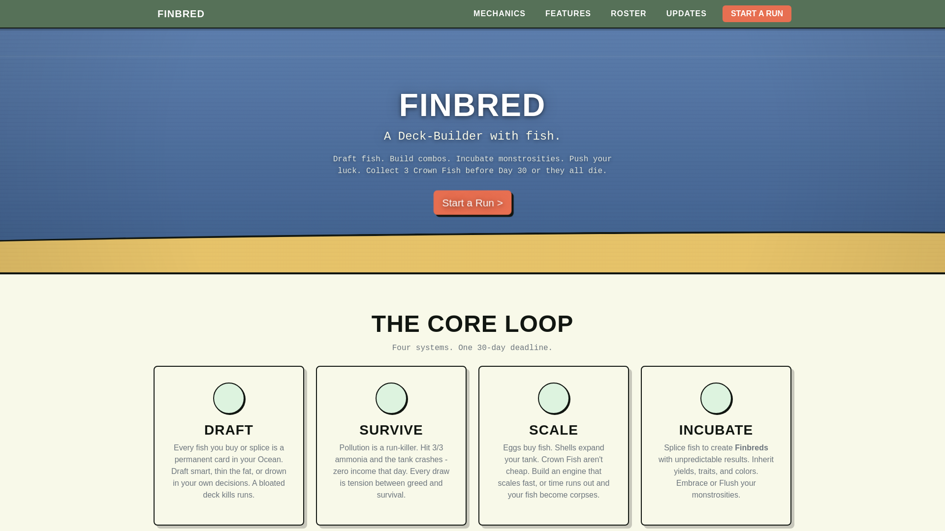 website screenshot of https://finbred.io/