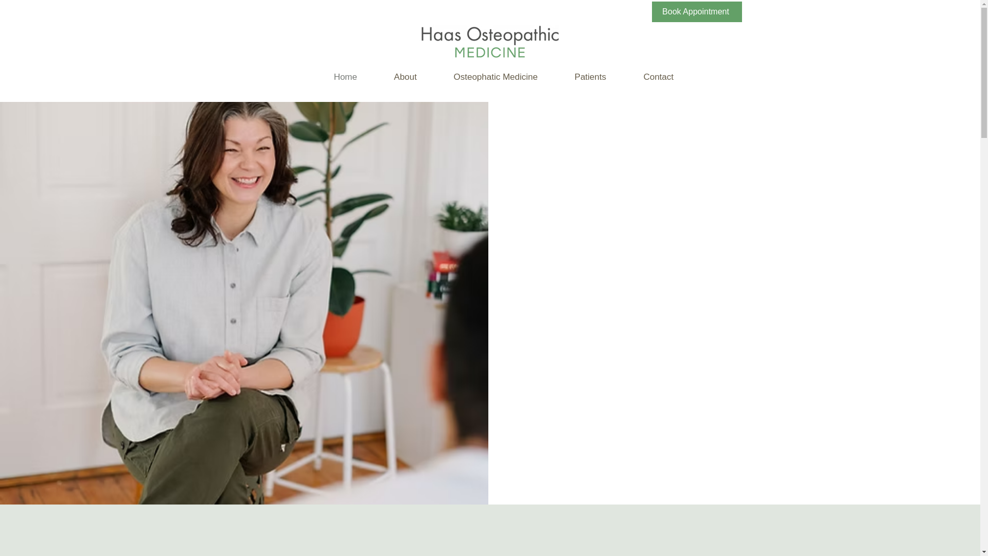 website screenshot of https://haasosteopathicmedicine.com/