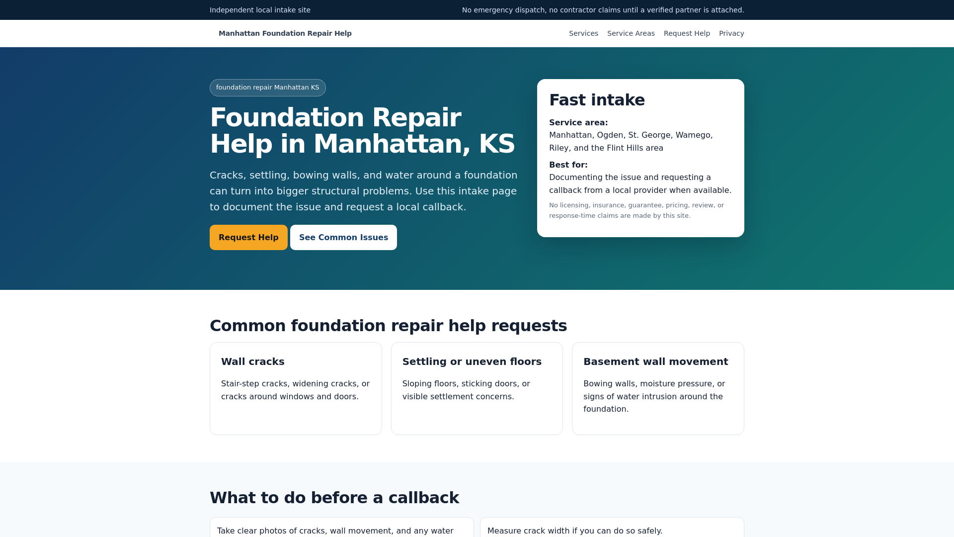 website screenshot of https://manhattan-foundation-pros.pages.dev/