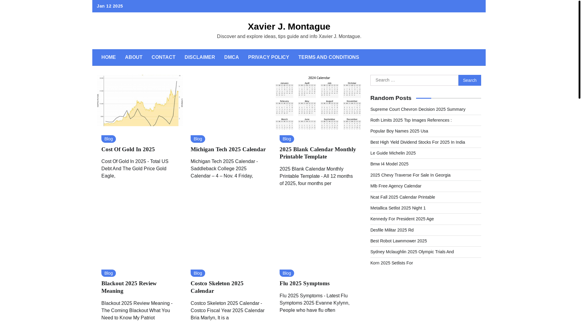 website screenshot of https://xavierjmontague.pages.dev/