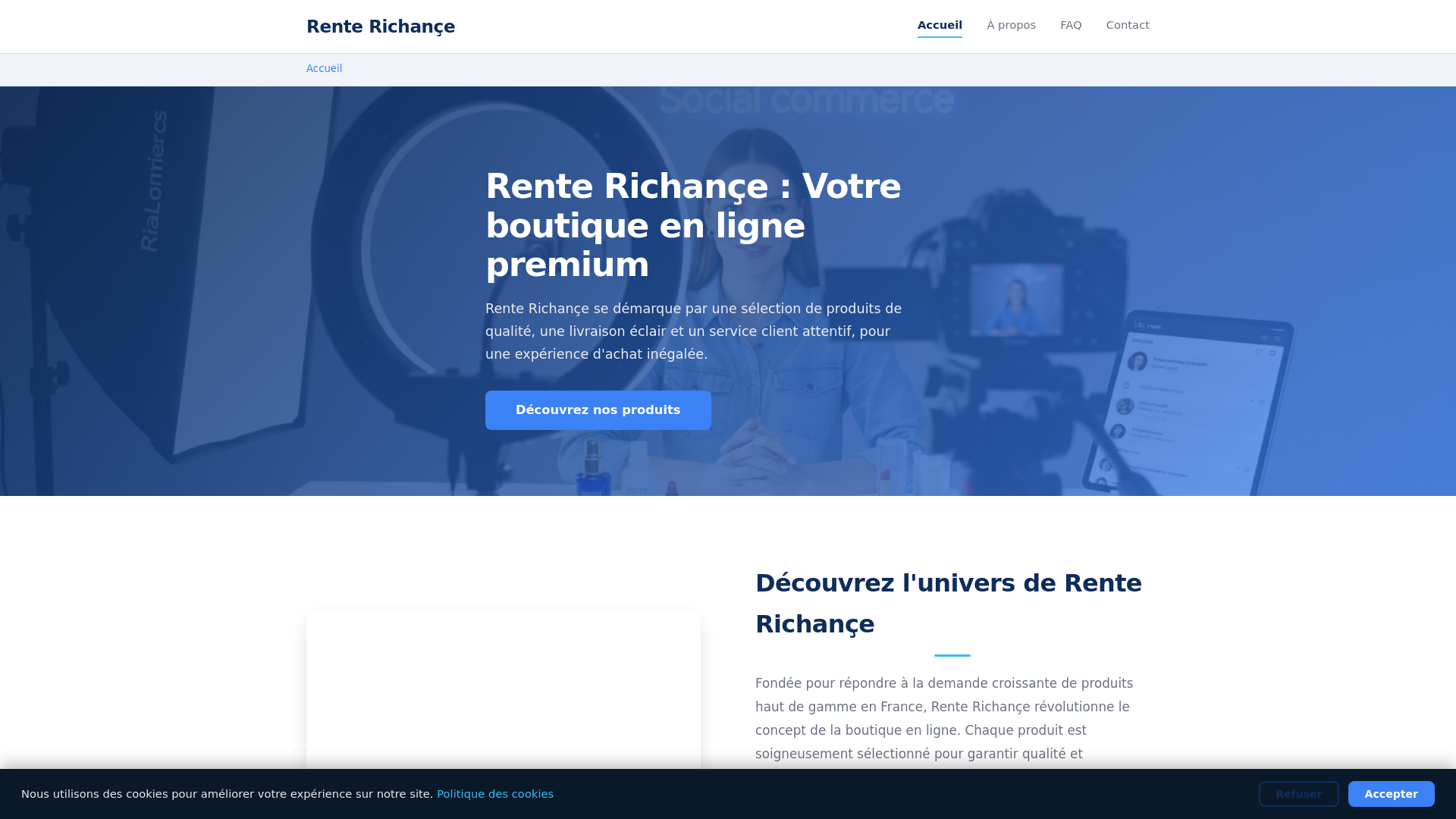 website screenshot of https://rente-richance.org/