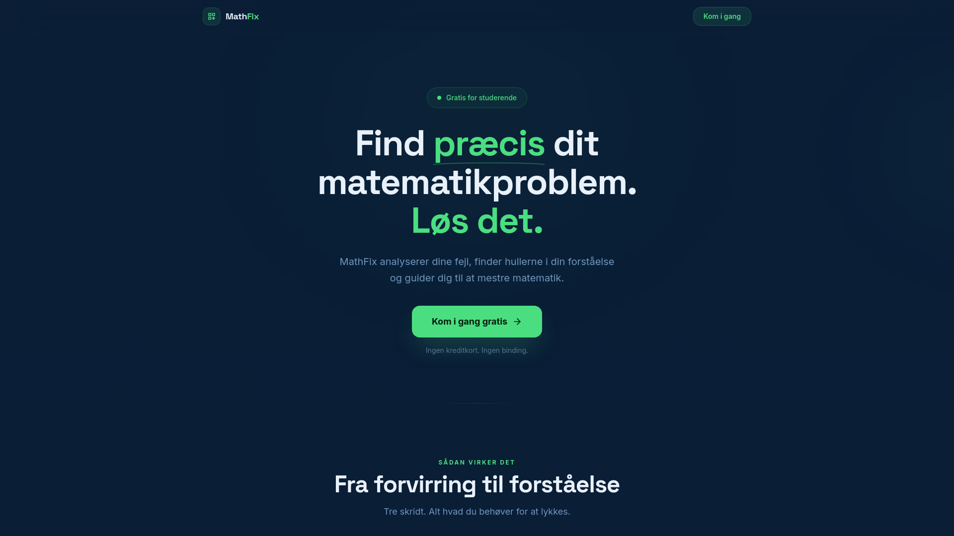 website screenshot of https://mathfix.dk/