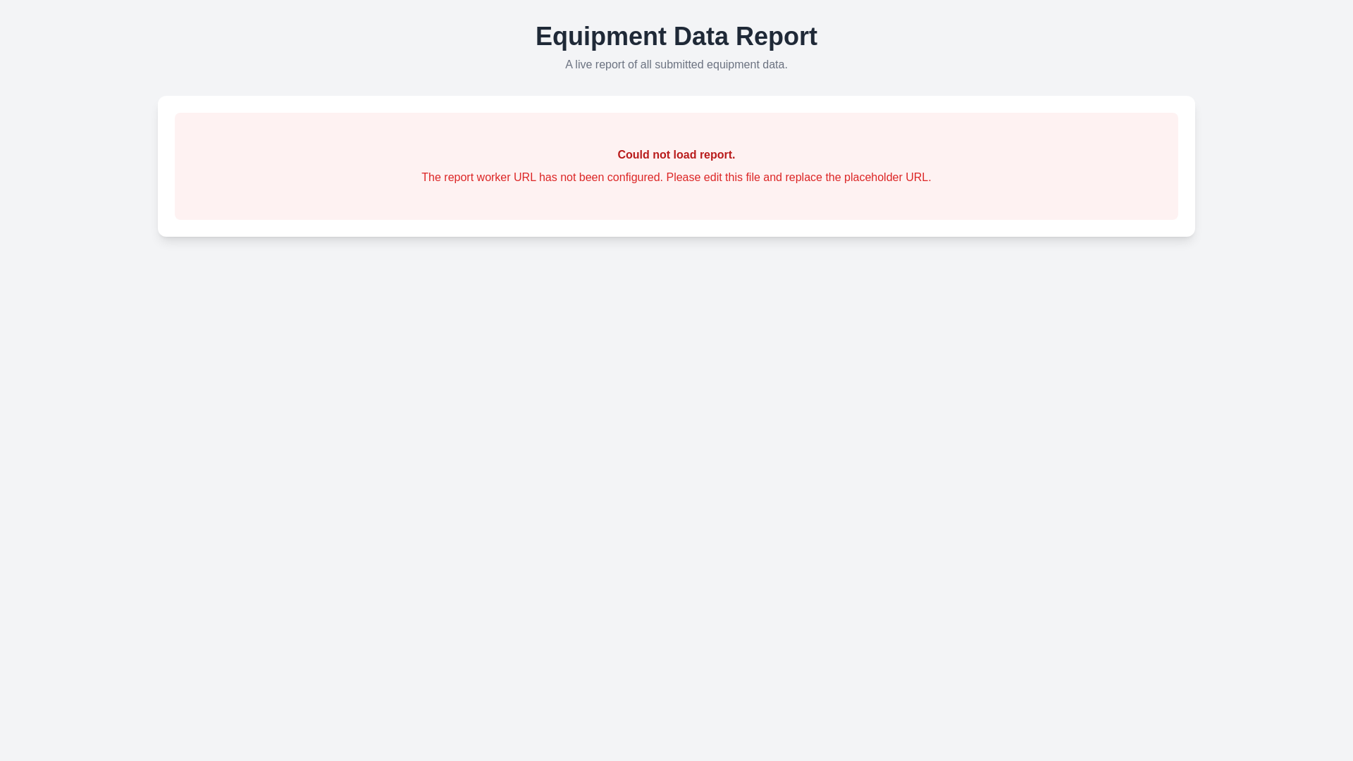 website screenshot of https://nged-equip-reporter.pages.dev/