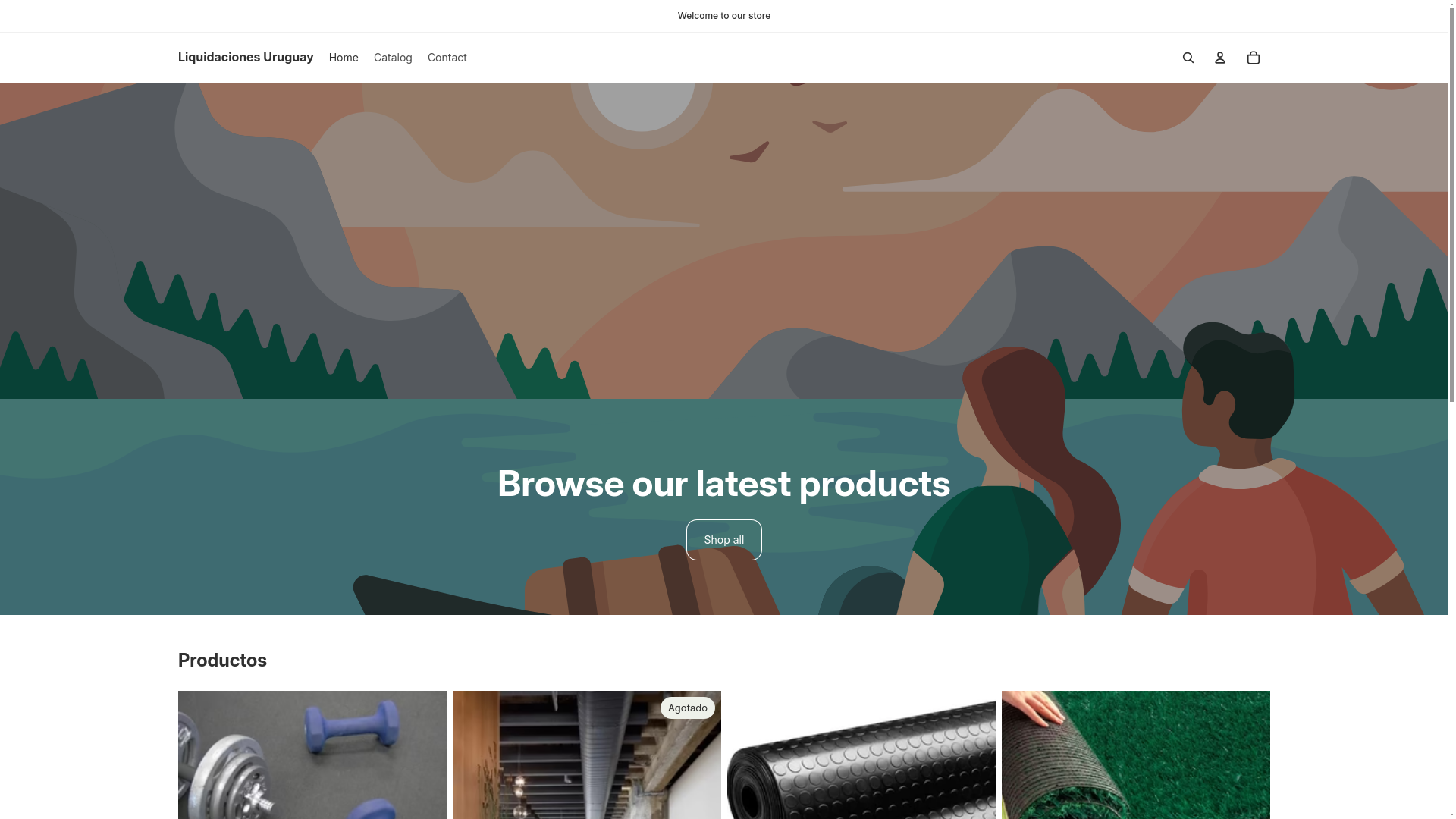 website screenshot of https://liquidacionesuruguay.shop/