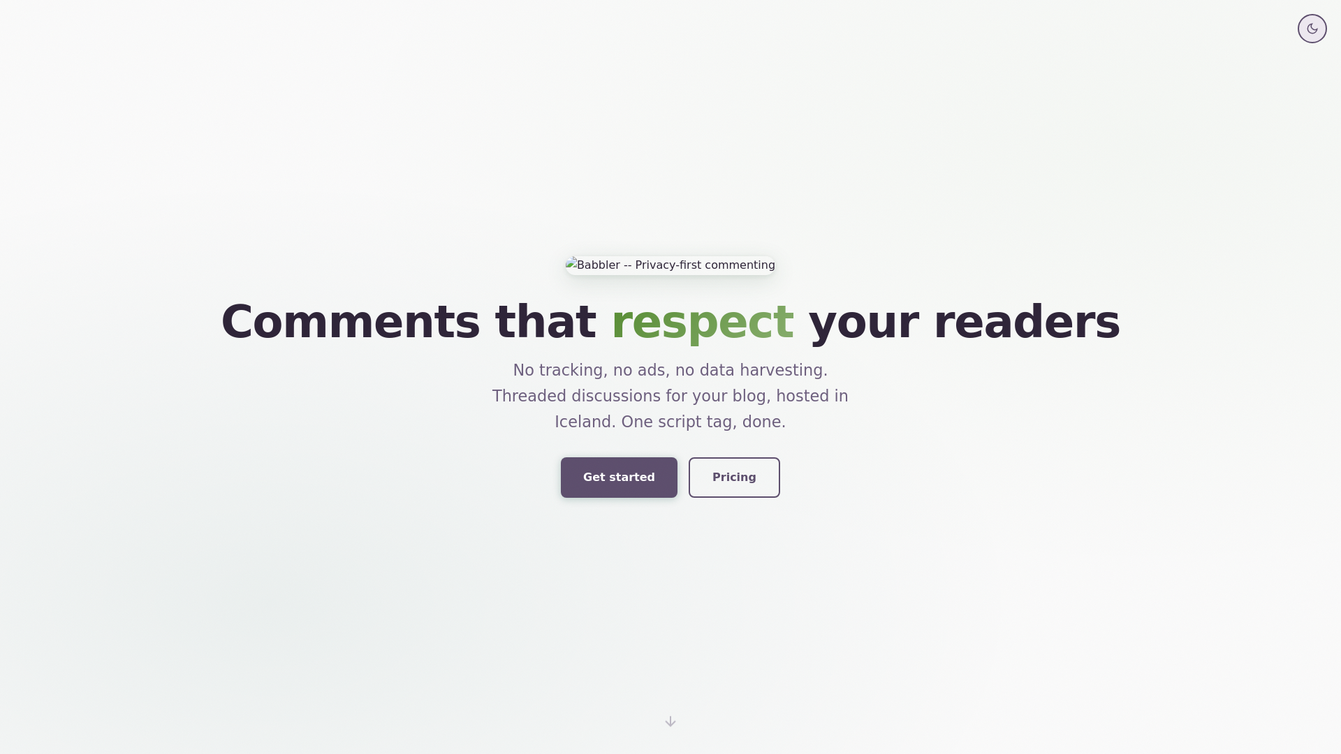 website screenshot of https://babbler-dxv.pages.dev/